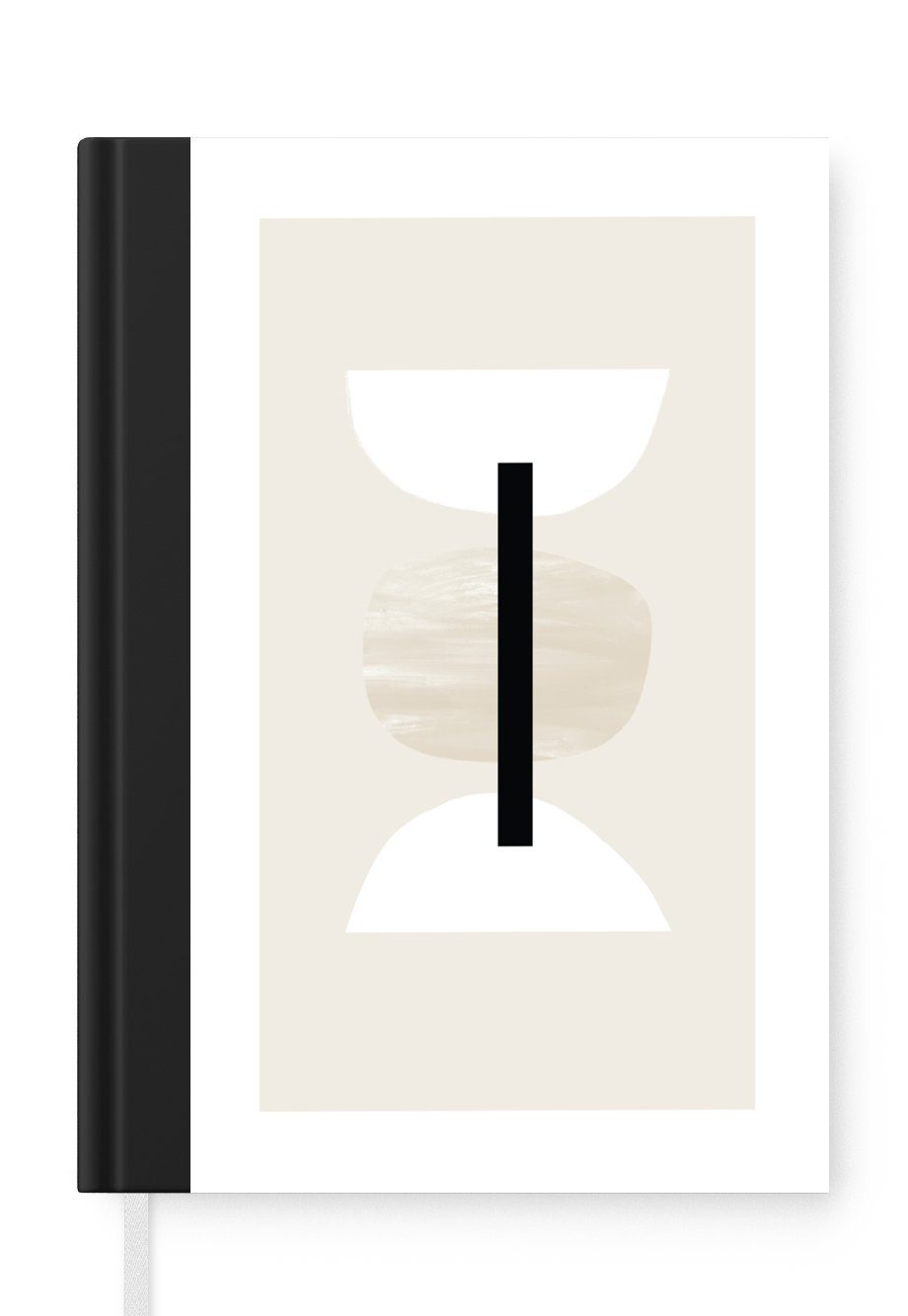 MuchoWow Notizbuch Abstrakt - Geometrische Formen - Pastell, Journal, Merkzettel, Tagebuch, Notizheft, A5, 98 Seiten, Haushaltsbuch