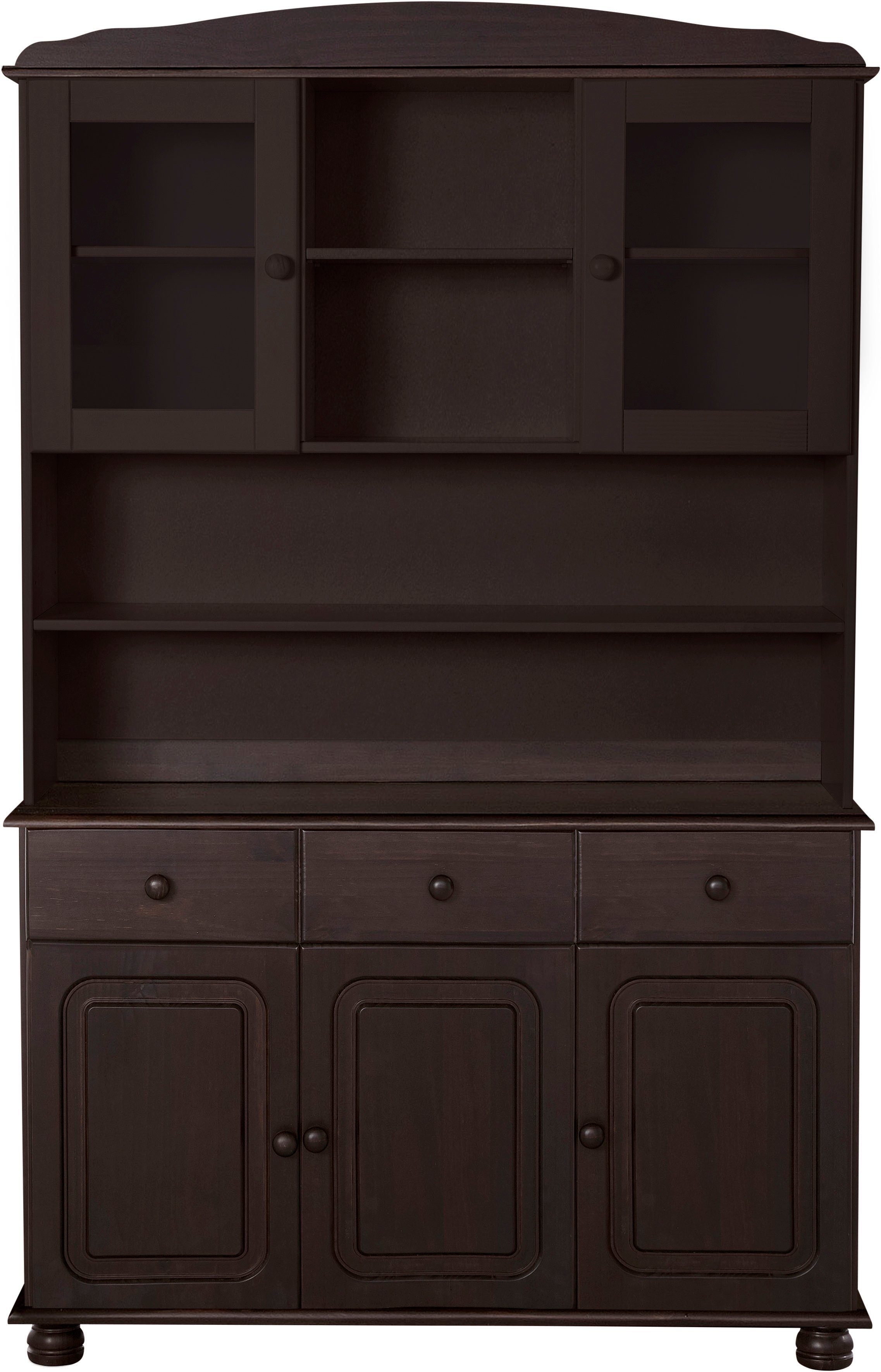 Stauraum Schubladen hinter Mit dunkelbraun (2-St) 181cm affaire Buffet viel Türen, und Mette 2 Home Höhe 4