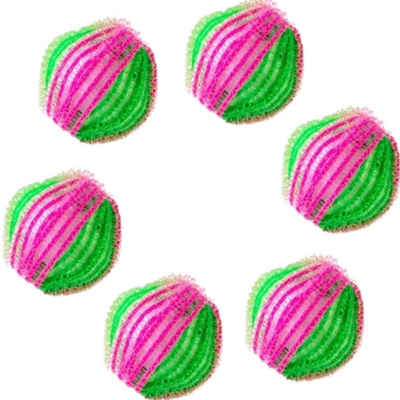 Retoo Wäschekugel Tierhaarentferner Waschmaschine Waschkugeln Fusselbälle Wäschekugel (6 Stück Wäschebälle in grün-rosa Farbe), Wiederverwendbar, Tierhaarfreie Kleidung, Strapazierfähiger Kunststoff
