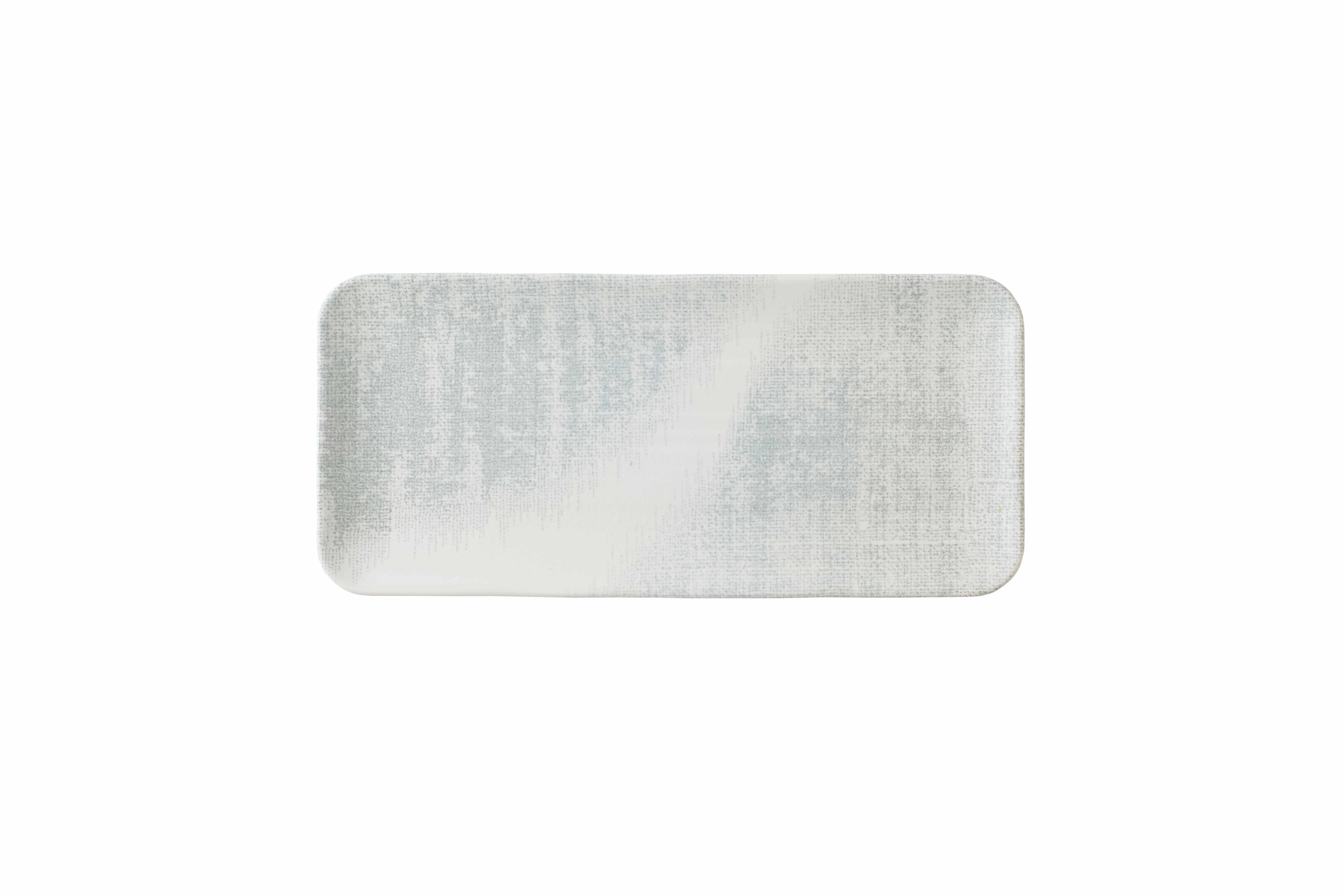 Dudson Servierplatte Dudson Organische Coup Platte 34,6x15,6cm Grau (6 Stück), Feinstes Porzellan