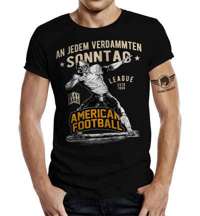 LOBO NEGRO® T-Shirt für American Football Fans: An jedem verdammten Sonntag