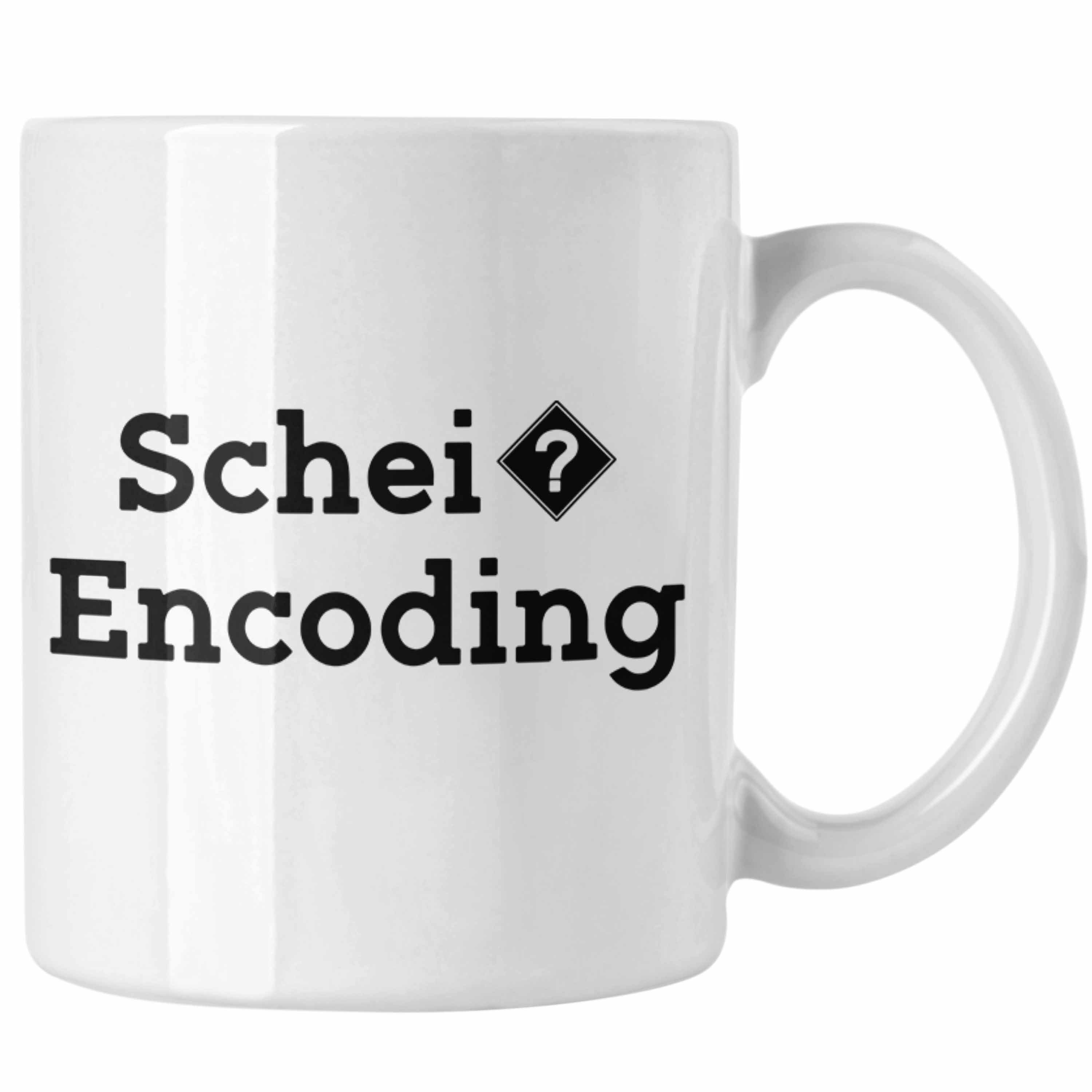 Trendation Tasse Coder Tasse Geschenk für Programmierer Softwareentwickler Nerds Gesch Weiss