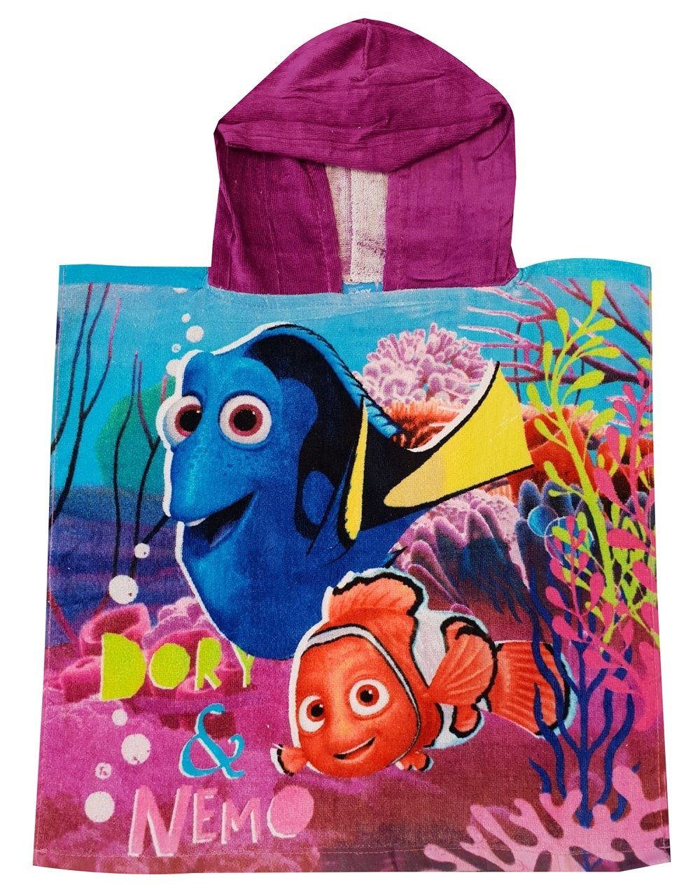 Disney Kapuzenhandtuch Findet Dorie Badeponcho, Frottee günstig online kaufen