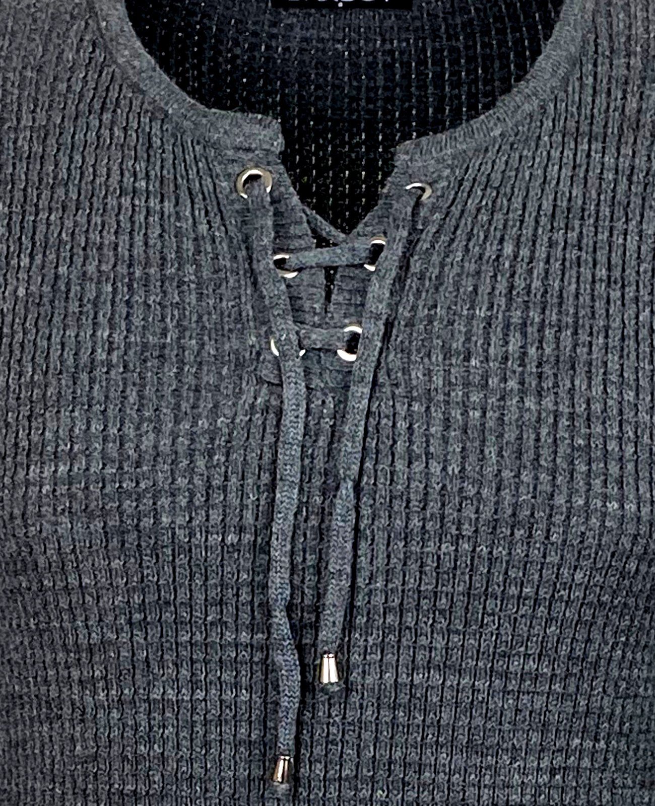 Baxboy Strickpullover Baxboy Herren Pullover Rundkragen Moderner Feinstrick Pulli B-52132