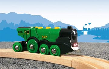 BRIO® Spielzeug-Eisenbahn BRIO® WORLD, Grüner Gustav Batterielok, mit Soundfunktion, Made in Europe, FSC® - schützt Wald - weltweit