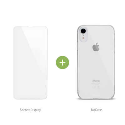 Artwizz Smartphone-Hülle »Artwizz NoCase + SecondDisplay Set geeignet für [ iPhone 6 Plus / 6S Plus] - Ultra-dünne, elastische Schutzhülle + Displayschutz aus Sicherheitsglas - Transparent«