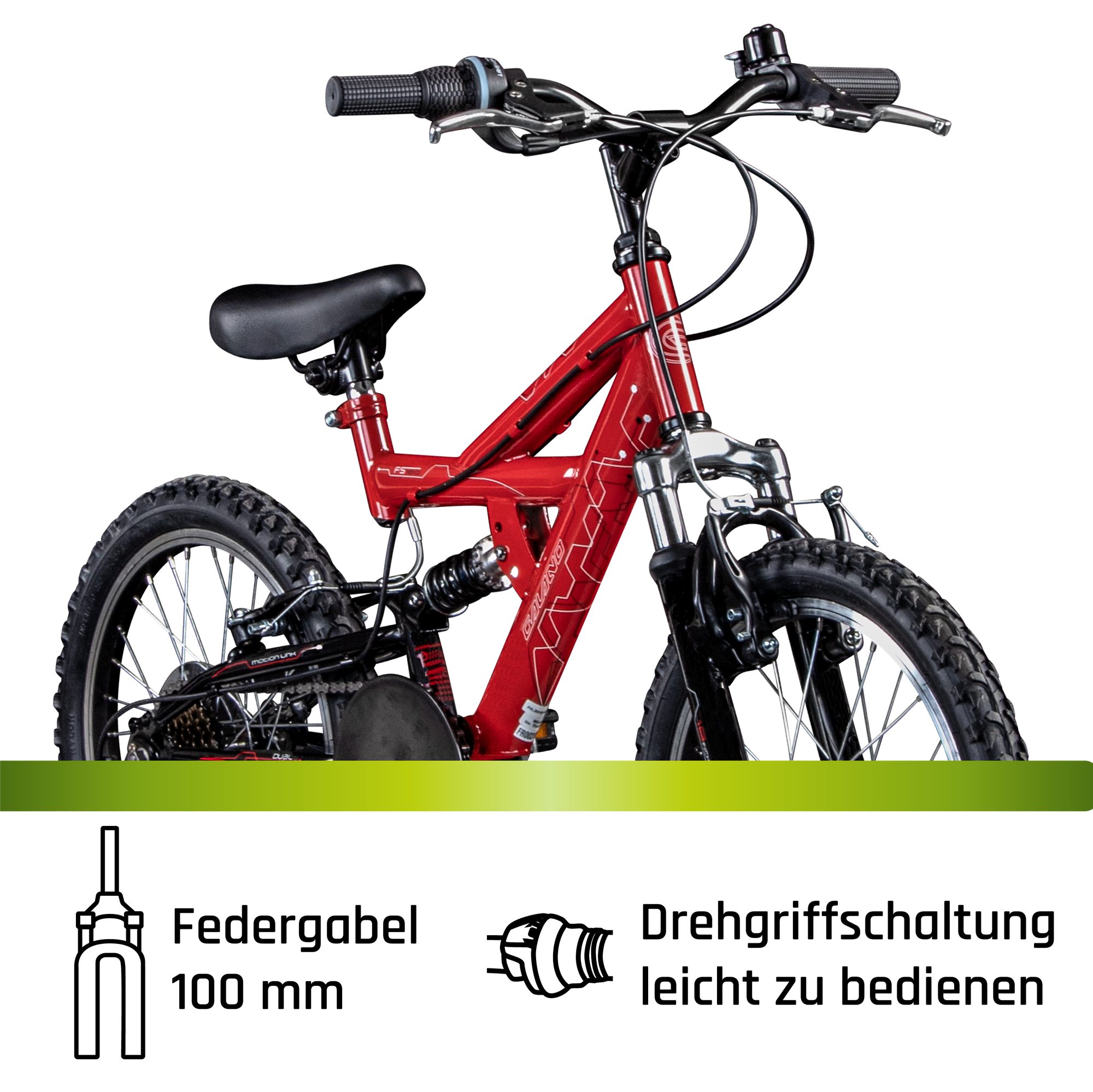 Galano Mountainbike FS180, 6 Gang, Kettenschaltung, 20 Zoll Kinderfahrrad ab 6 Jahre 120-135 cm für Mädchen und Jungen – Bild 4 von 5