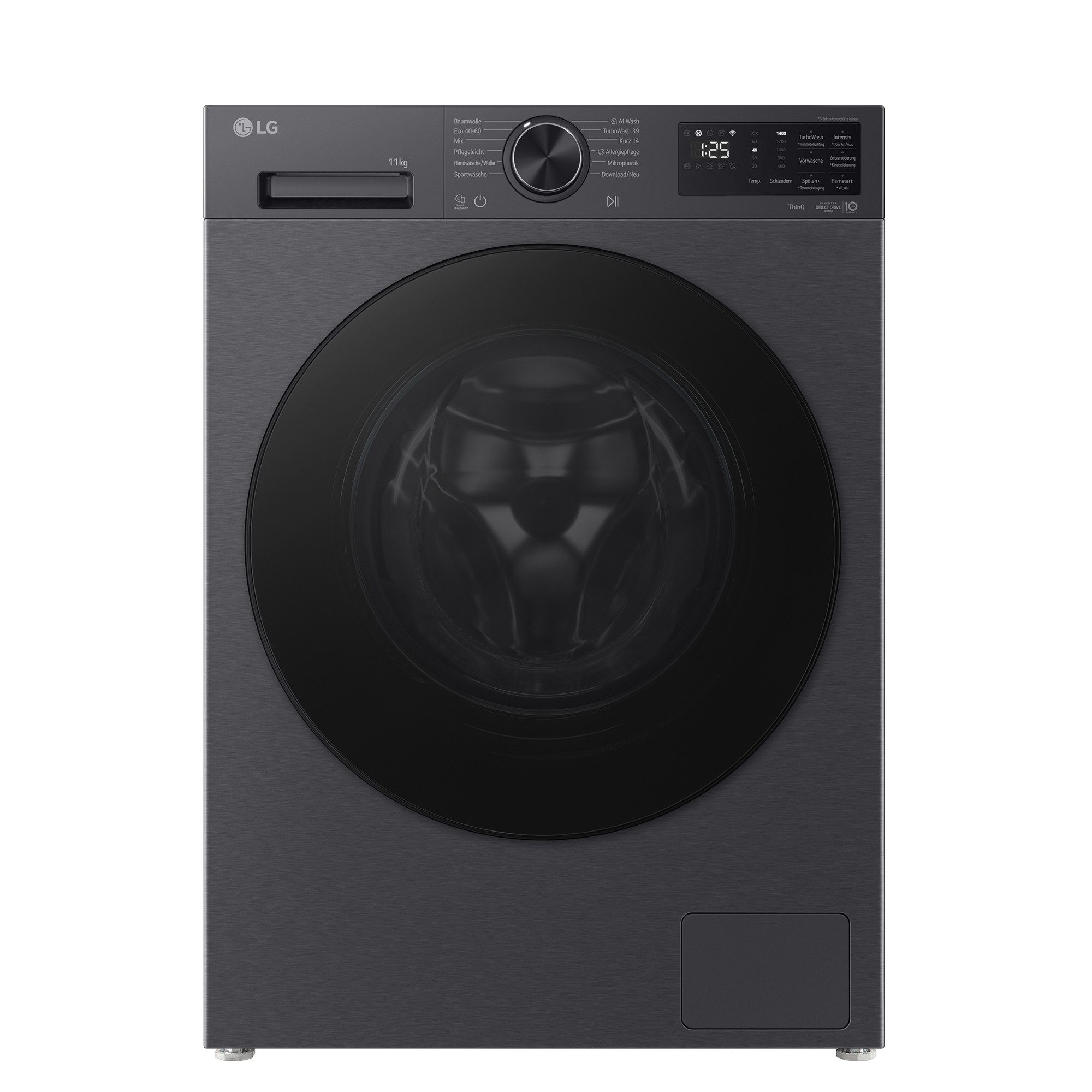 LG Waschmaschine F4WX701YB, 11 kg, 1351 U/min, Smarte Bedienung mit Wi-Fi + Bluetooth