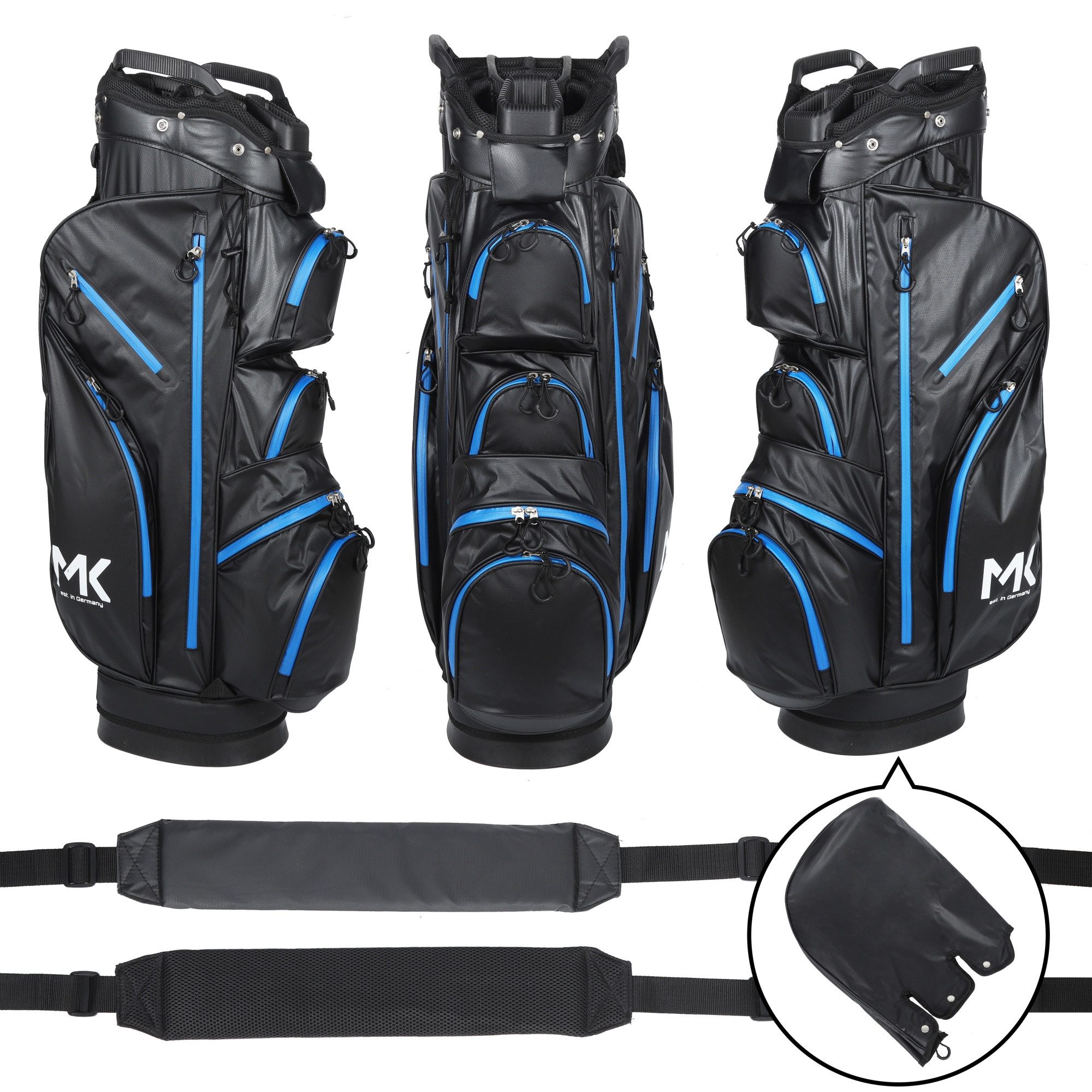 MK Golf Golftrolley MK Golf Equipment Solid Tour Trolleybag Blau - Golftasche, Golfbag was