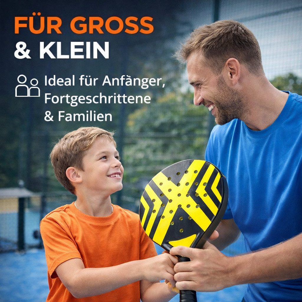Outdoorn Padelschläger Padel Tennis Schläger Profi Racket Erwachsene – Anfänger Padelschläger, (Packung)