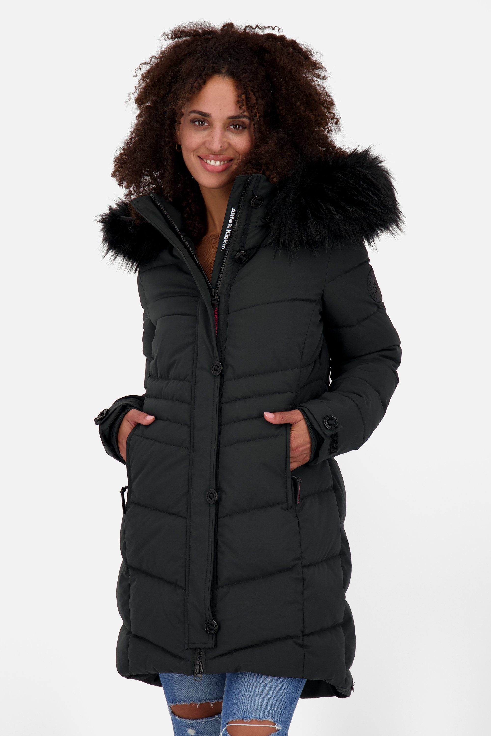 Alife & Kickin Winterjacke Damen AmaliaAK A Lange gefütterte Damenwinterjac günstig online kaufen
