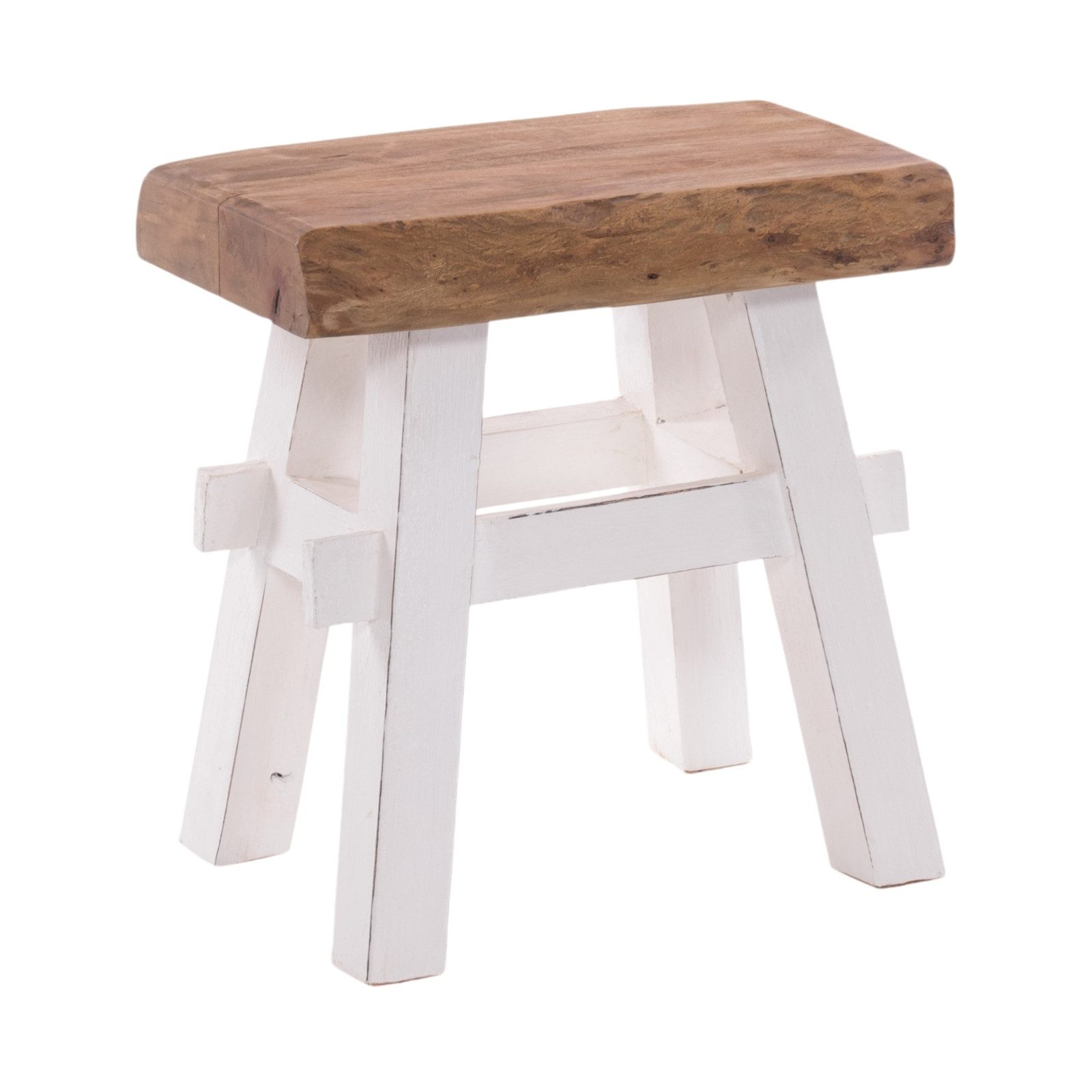 DESIGN DELIGHTS Hocker HOLZ HOCKER "VINTAGE 40", Hartholz, 43x45cm(HxB), Si günstig online kaufen