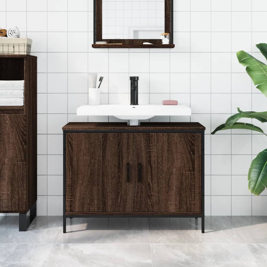 vidaXL Waschtisch 80 x 30 x 60 cm Waschtisch Badezimmerschrank Unterschrank ohne Waschbe