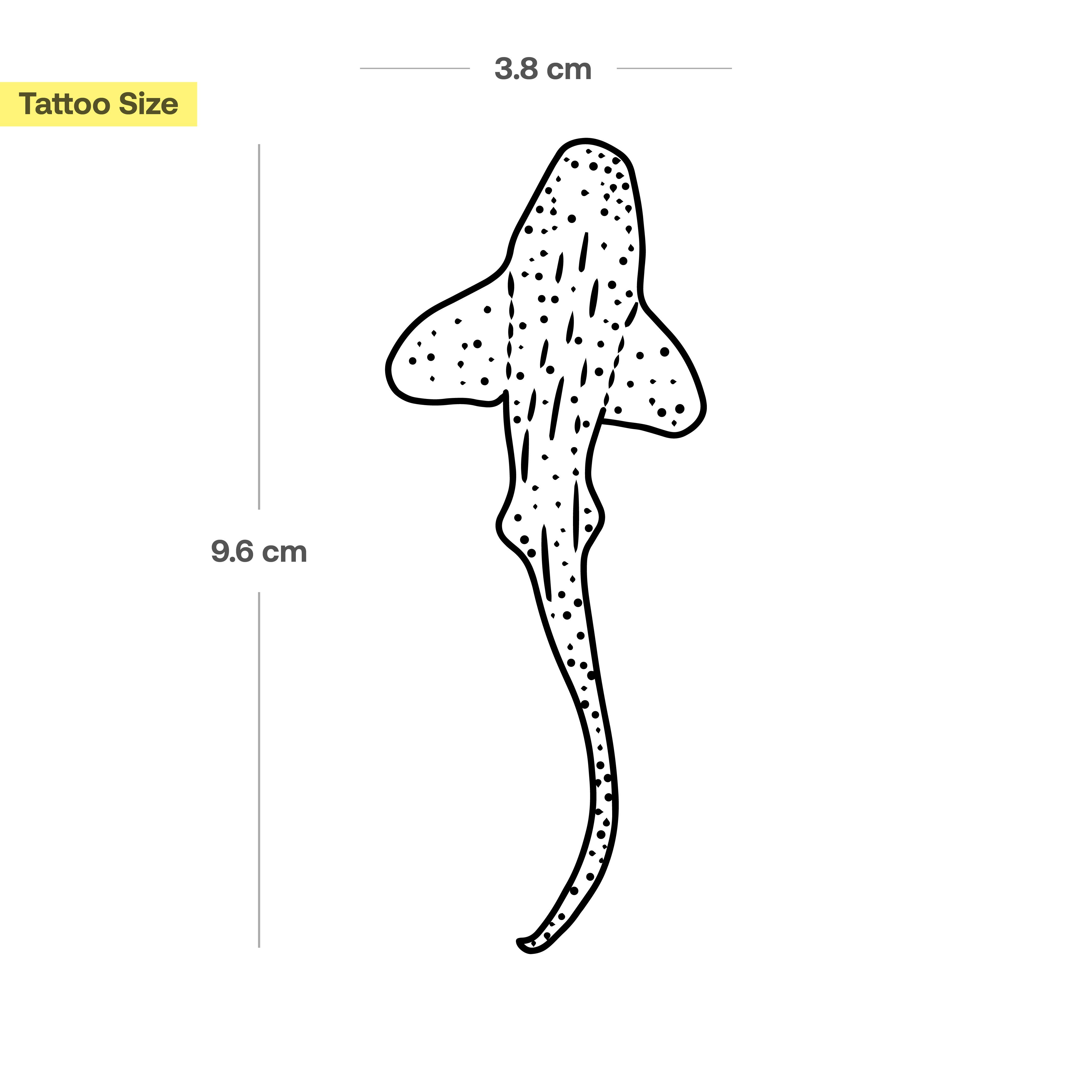 Inkster Schmuck-Tattoo Walhai Tattoo, wasserfestes temporäres Tattoo, 2 Wochen Halt