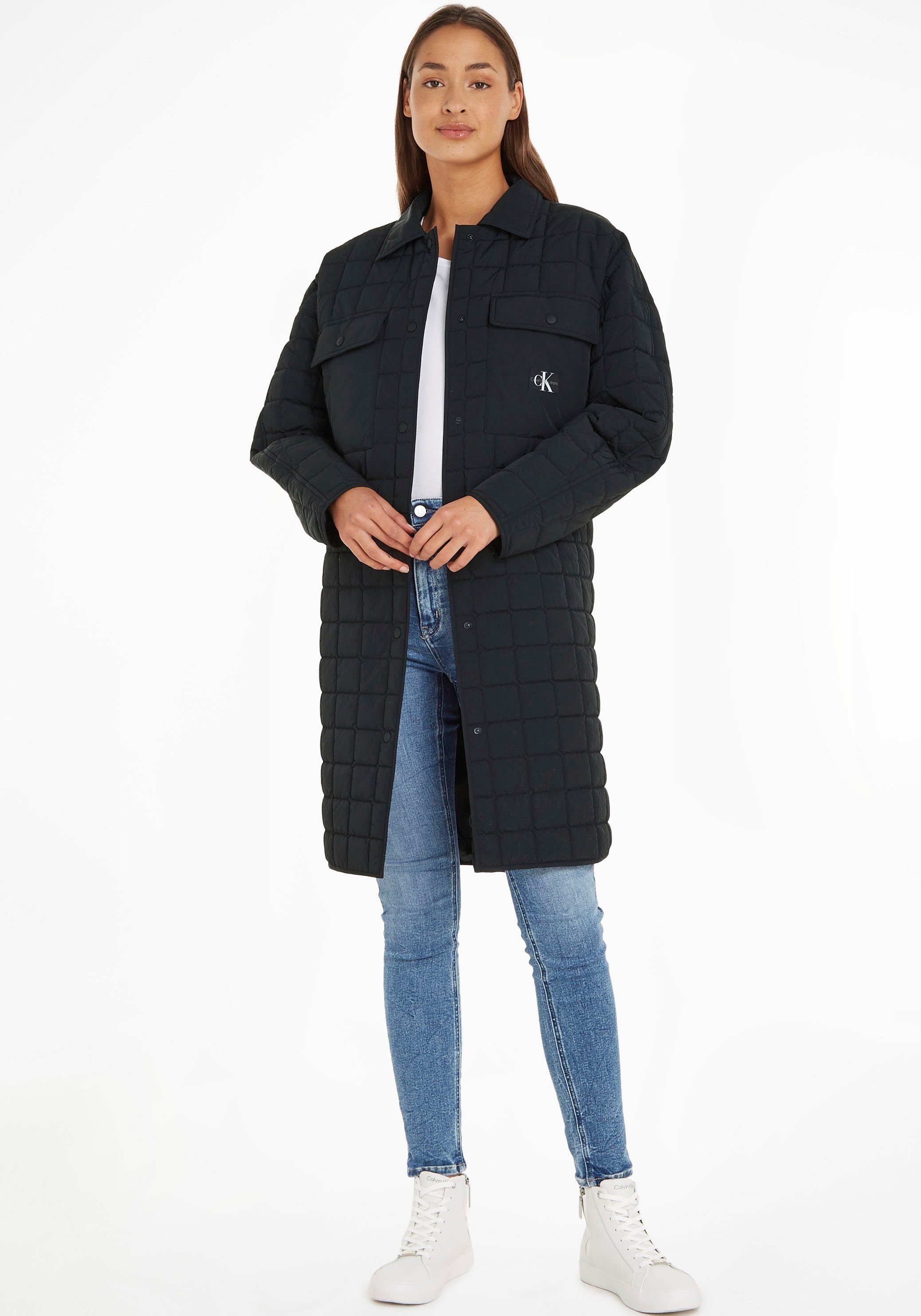 Calvin Klein Jeans Steppmantel LONG QUILTED UTILITY COAT | Outdoormäntel
