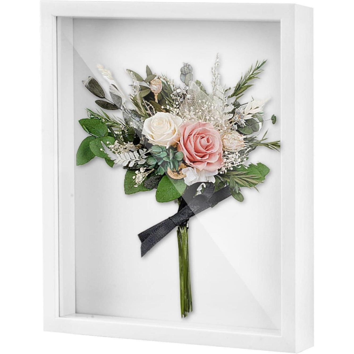 LuxusKollektion Bilderrahmen zum Basteln Bilderrahmen tiefer A4 20x29cm weiß 3D befüllbar Collage 20 x 30 cm