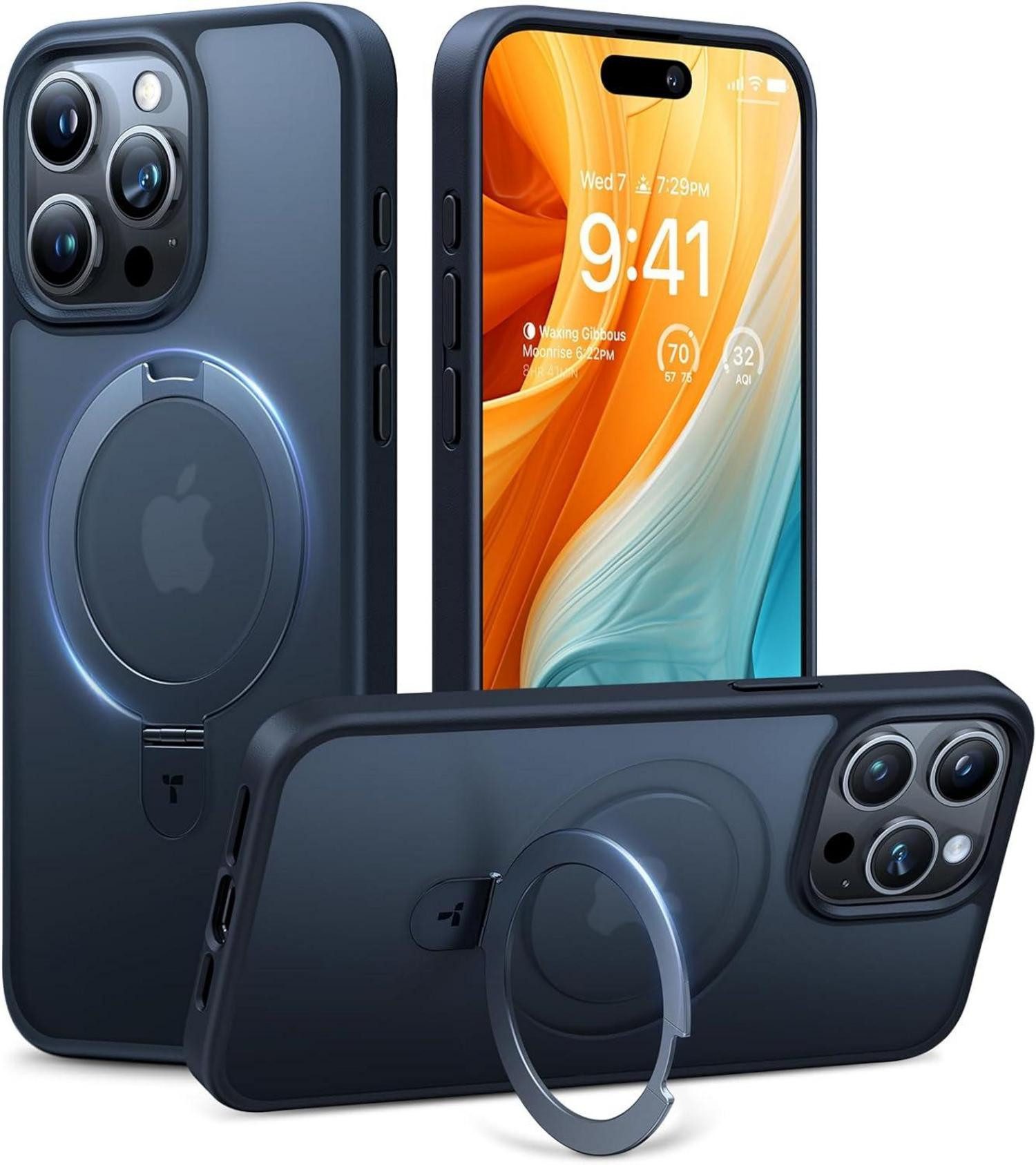 LuxusKollektion Displayschutzglas iPhone 13 Pro Hülle MagSafe Schwarz Stoßfest Militärischer Schutz