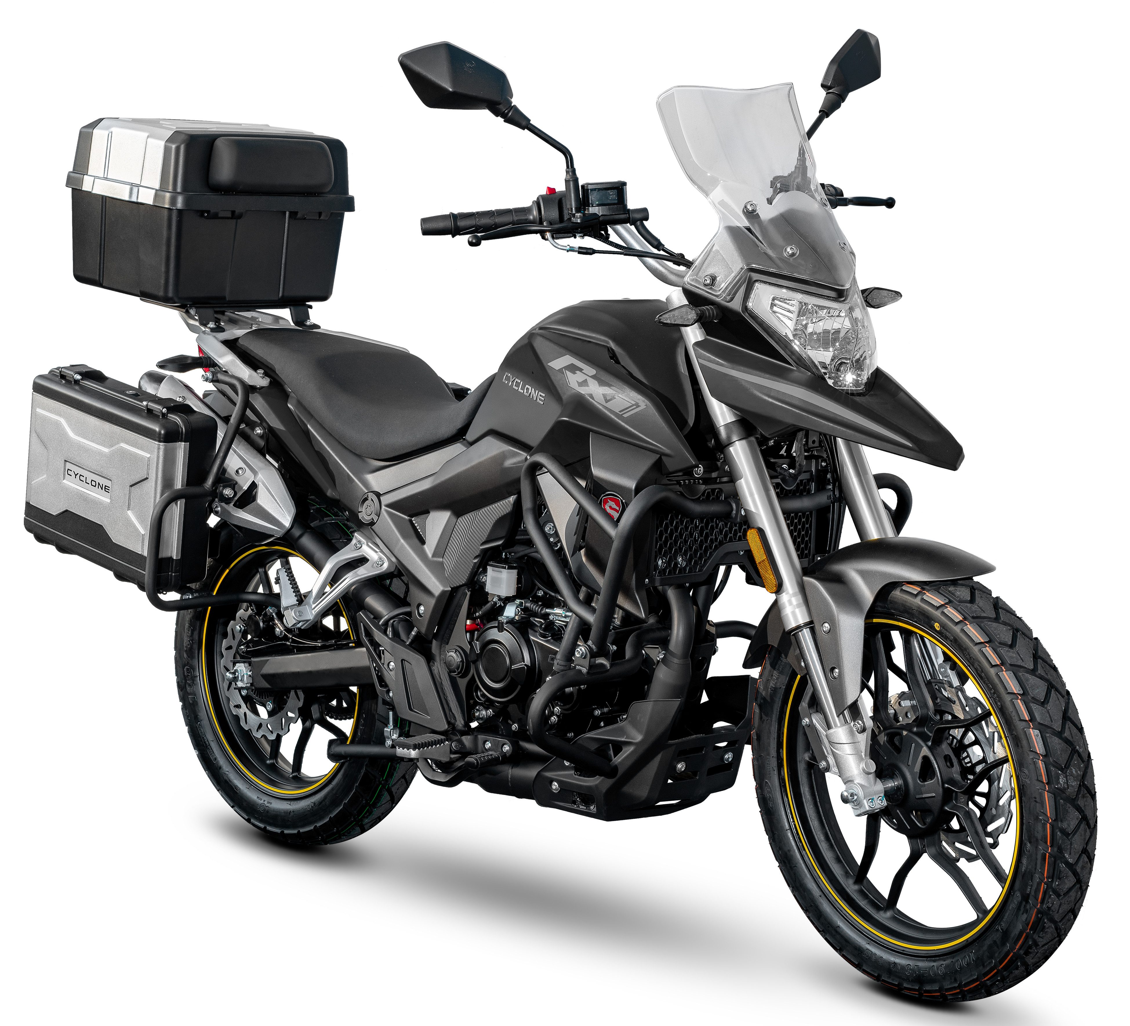 Cyclone Motorrad RX1 Pro, 125, E5+, Adventure, 124 ccm, 99 km/h, Euro 5+, 11 kW, 15 PS, ABS, 125er Adventure, digitales Cockpit