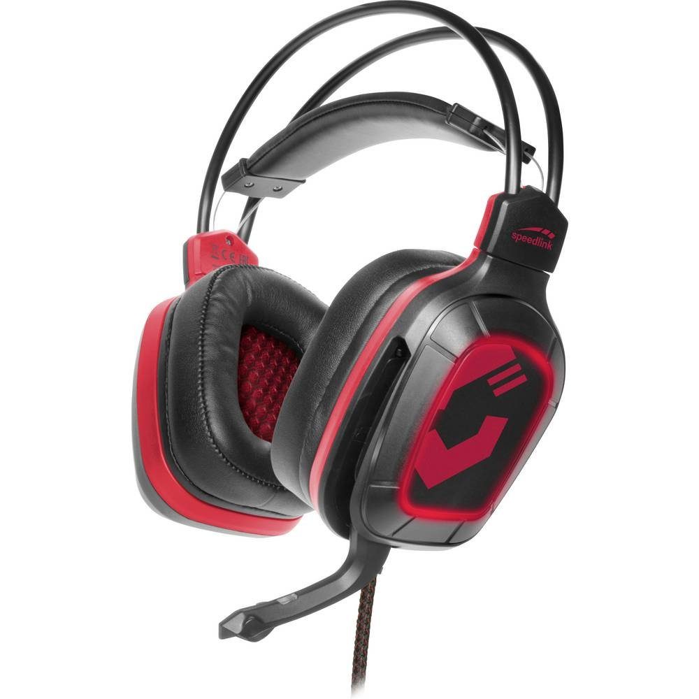 Speedlink Gaming Headset, black Kopfhörer (Fernbedienung, Lautstärkeregelung, Mikrofon-Stummschaltung)