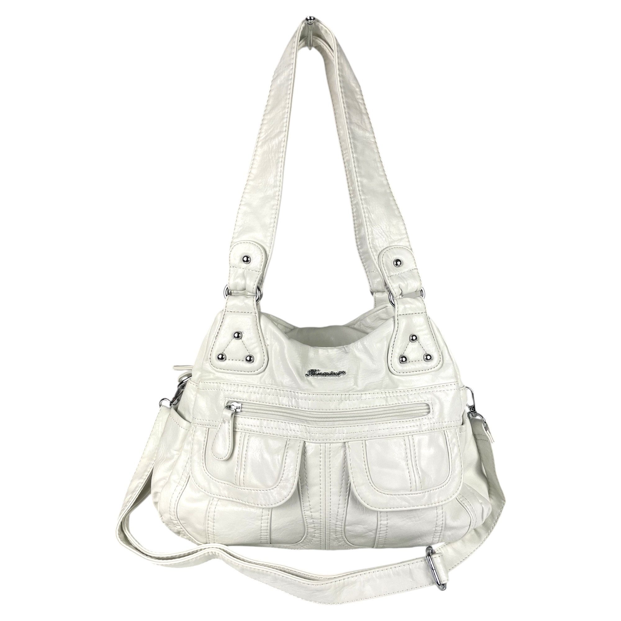 Taschen4life Schultertasche Damen Handtasche, Schultertasche AK22134, 2x Hauptfach, abnehmbarer Trageriemen, Innen- und Außenfächer