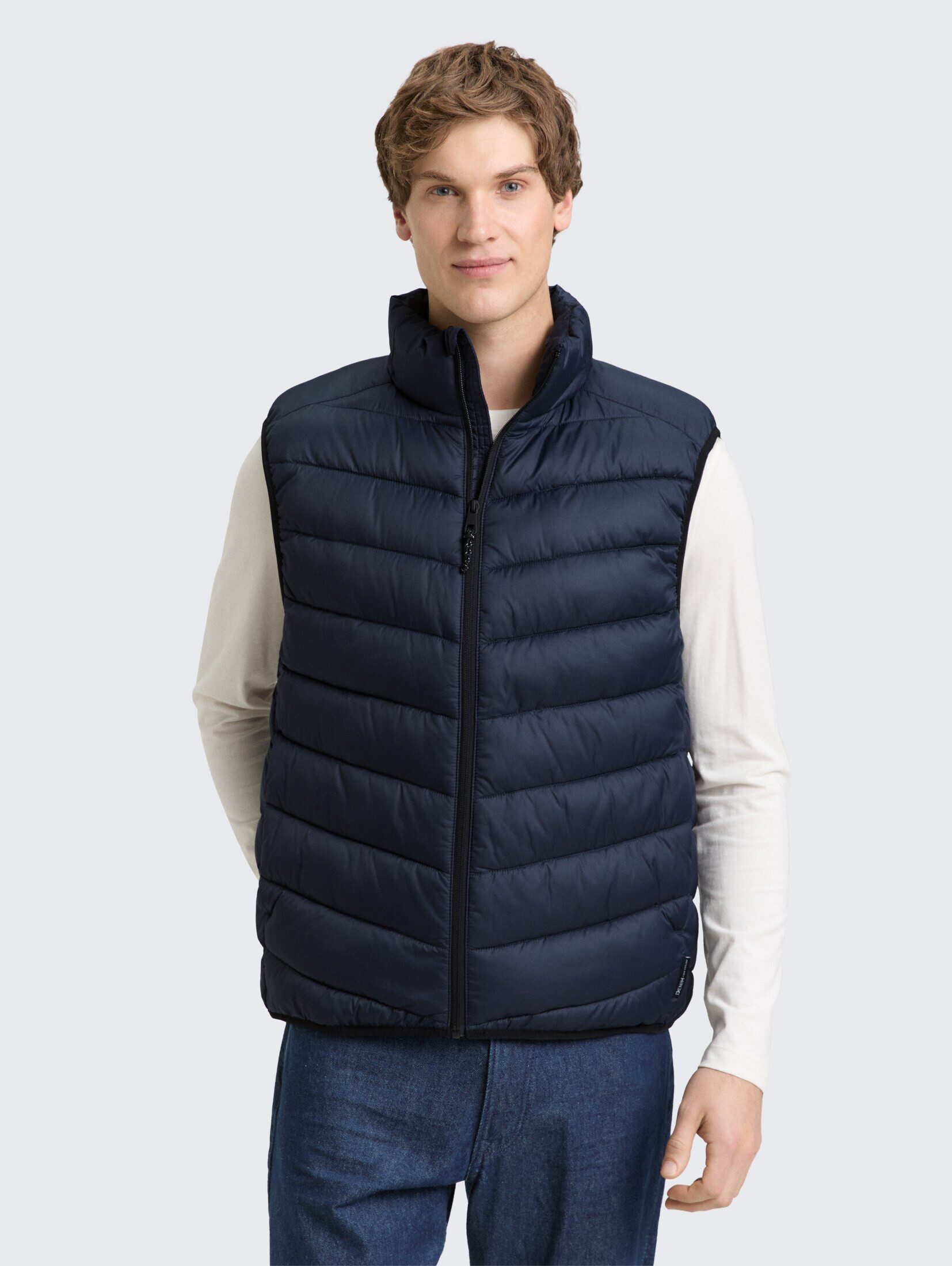 TOM TAILOR Denim Steppweste Jacken Lightweight Steppweste mit Stehkragen