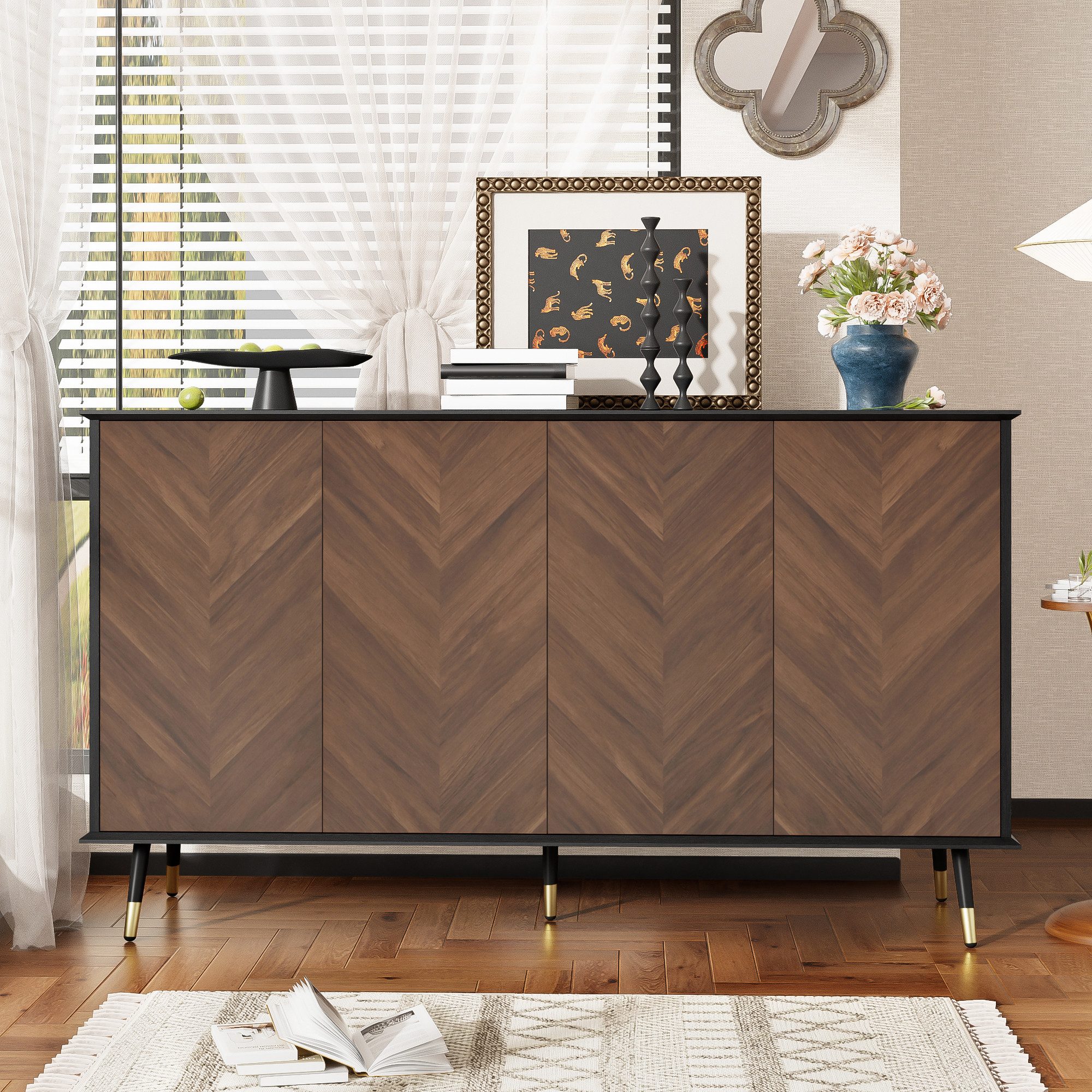 HAUSS SPOLE Sideboard mit 4 Türen, günstig online kaufen