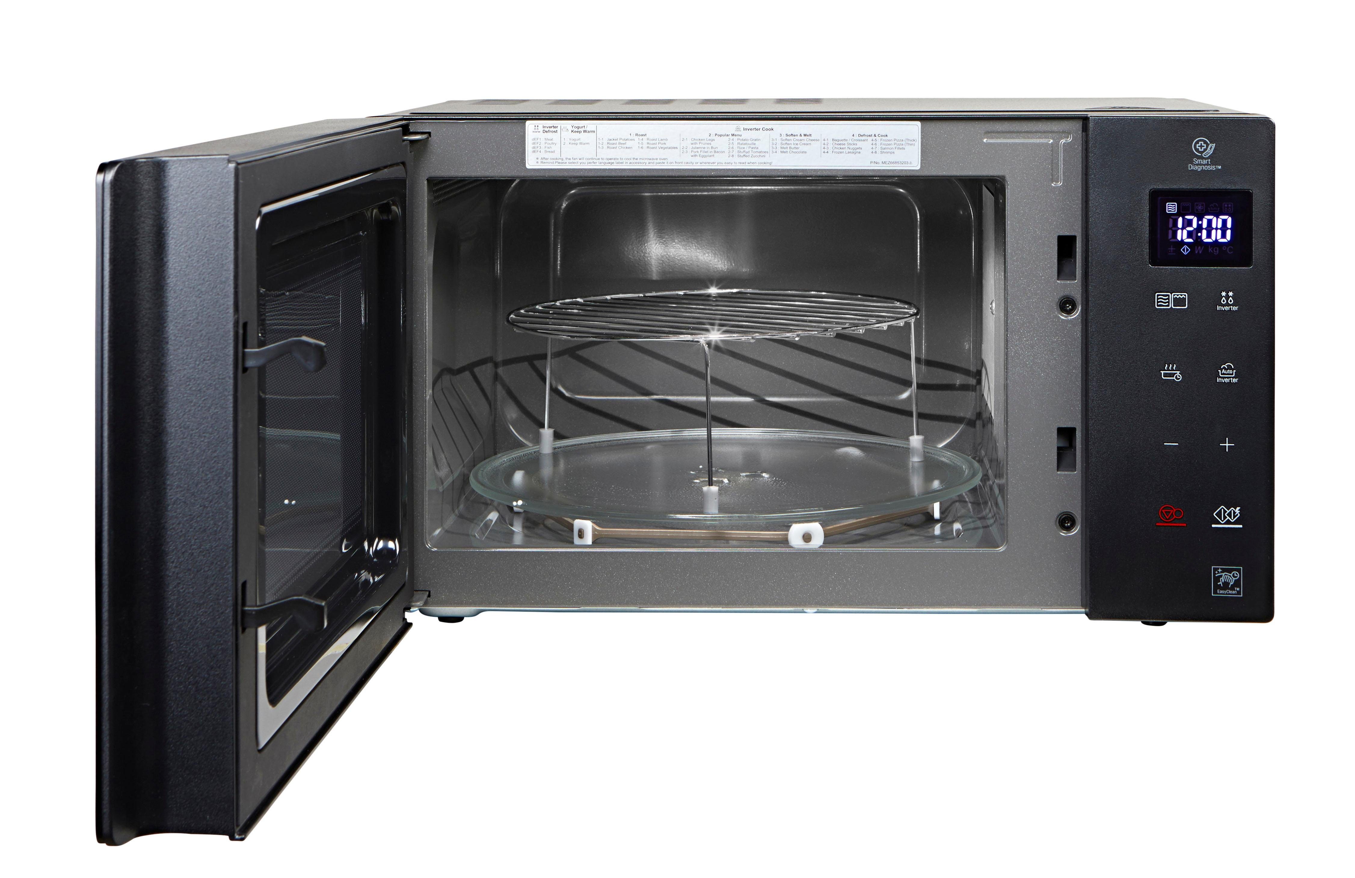 LG Mikrowelle MH 6535 GIS, (25 L, 1000 Watt) mit Quarzgrill, Smart Inverter Technologie & EasyClean, Grill, 25 l, echte Glasfront