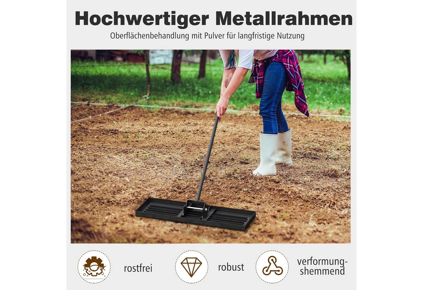 Thumbnail - KOMFOTTEU Rasenrechen Metall