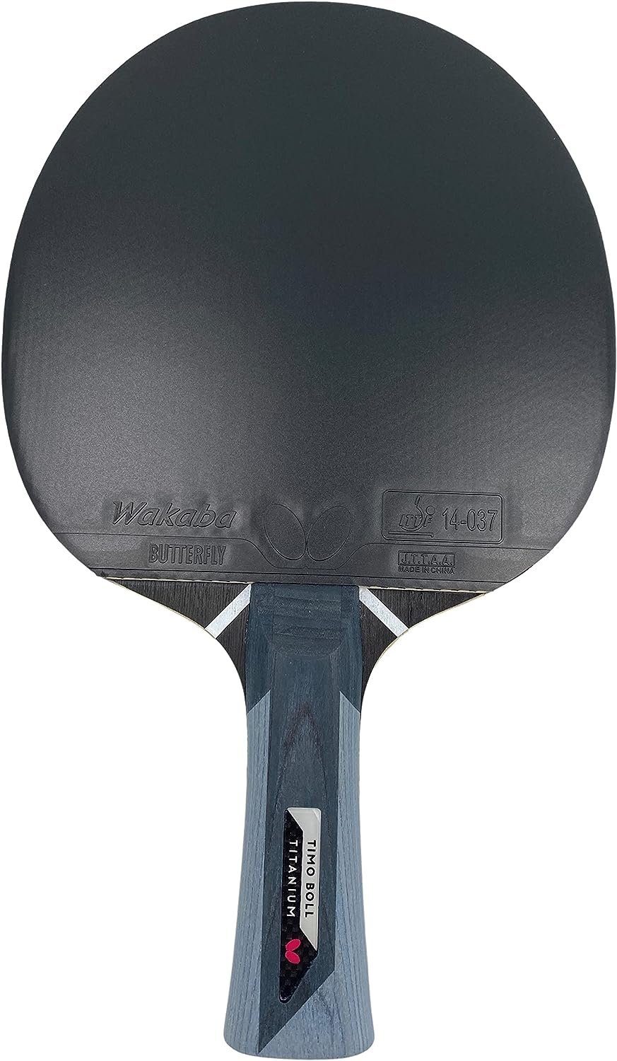 Butterfly Tischtennisschläger 1x Timo Boll Titanium Tischtennisschläger + Hülle Drive Case II, Tischtennis Schläger Set Tischtennisset Table Tennis Bat Racket