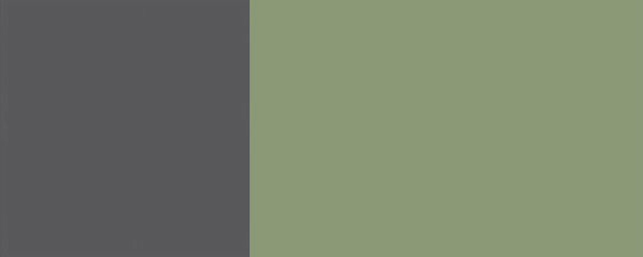 (Florence) blassgrün Hochglanz Florence RAL Korpusfarbe Front- Feldmann-Wohnen 2-türig und wählbar grifflos Klapphängeschrank 6021 80cm