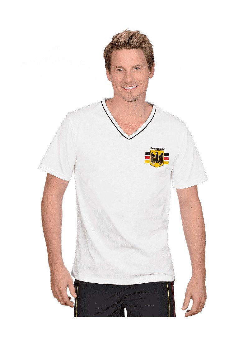 Trigema V-Shirt in Deutschland-Design mit V-Ausschnitt