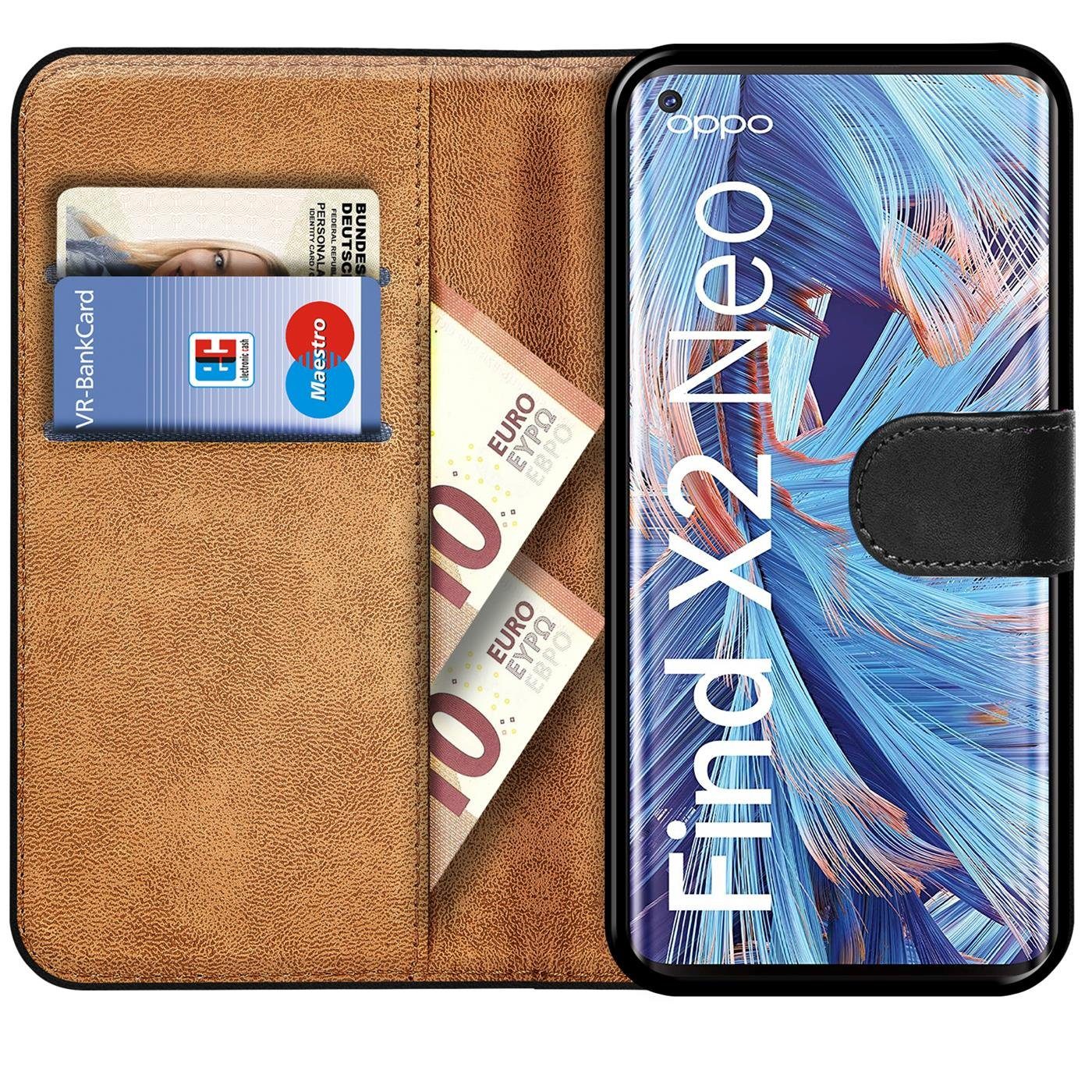 CoolGadget Handyhülle Wallet Klapp Tasche Book Case für Oppo Find X2 Neo 6,5 Zoll, Hülle Klapphülle Flip Cover Etui Schutzhülle