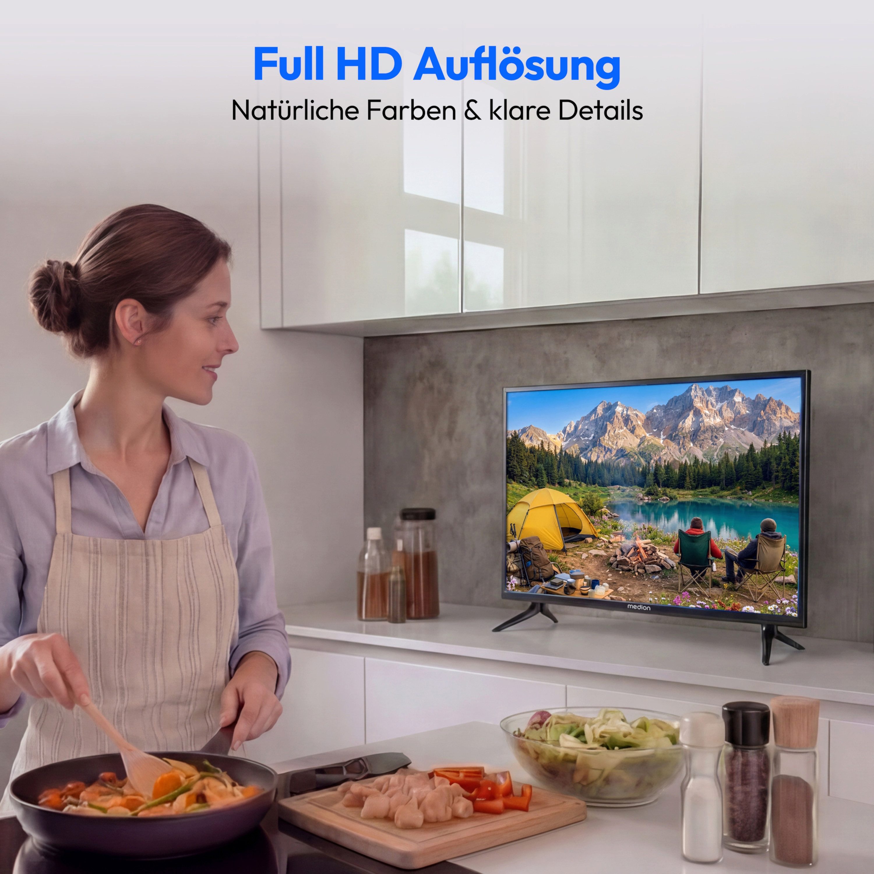 Medion® MD824000 LCD-LED Fernseher (59.9 cm/24 Zoll, 1080p Full HD, Pay-TV, Full-HD Display 60Hz, E8242500)