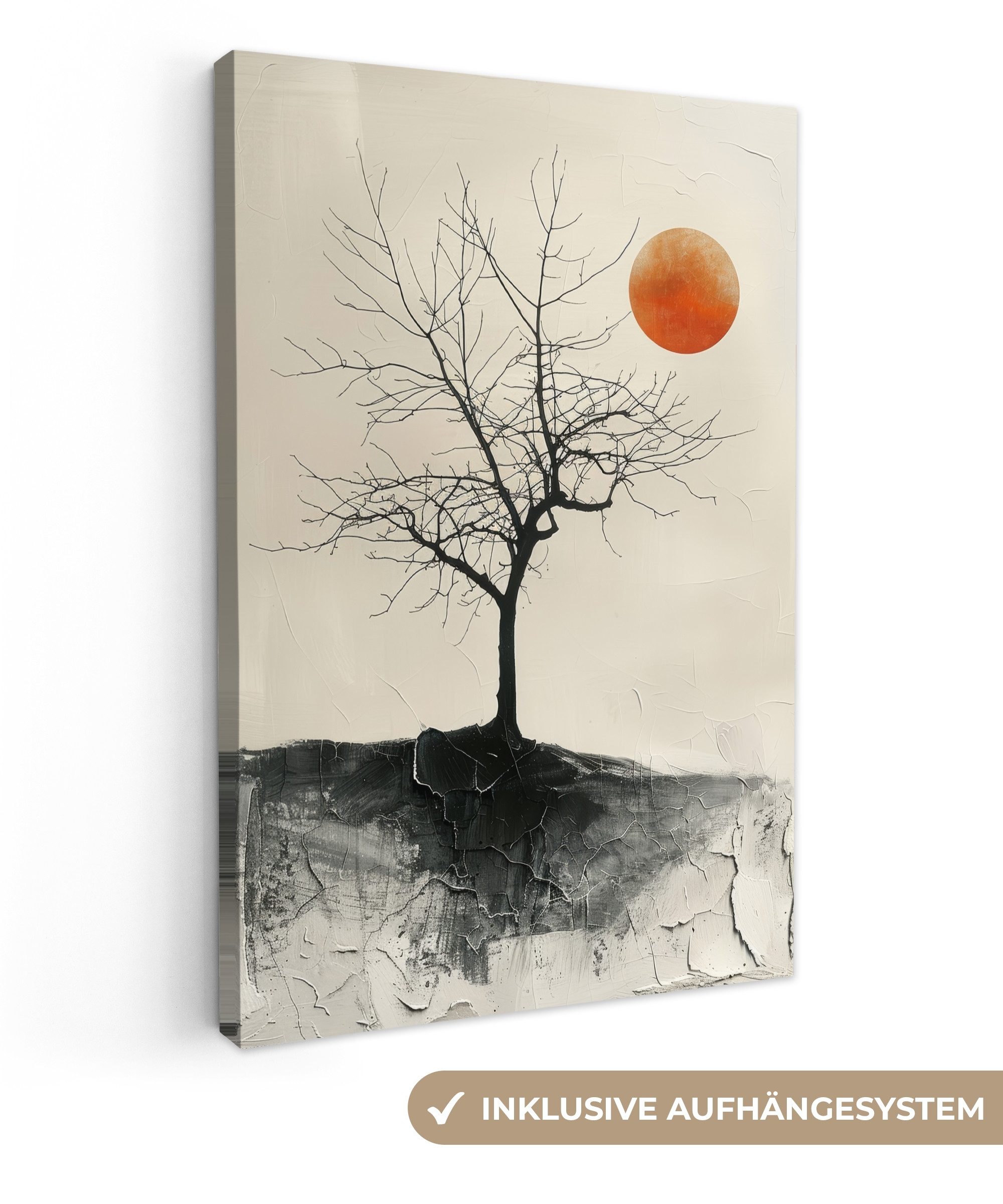 OneMillionCanvasses® Leinwandbild Baum - Sonne - Modern - Landschaft, Fotod günstig online kaufen