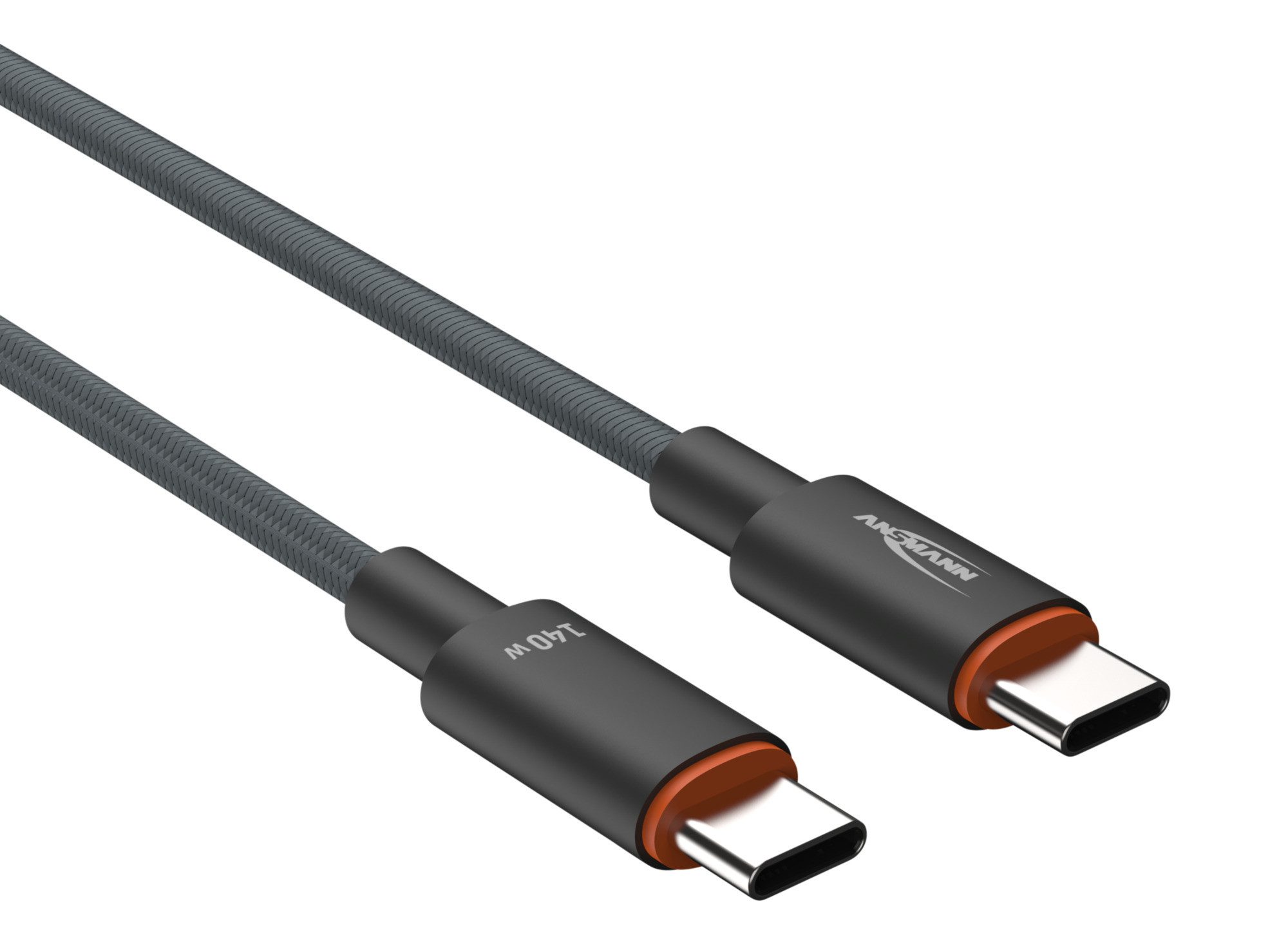 ANSMANN AG Ladekabel 60 cm USB Typ C mit bis zu 140 W Leistung USB-Kabel