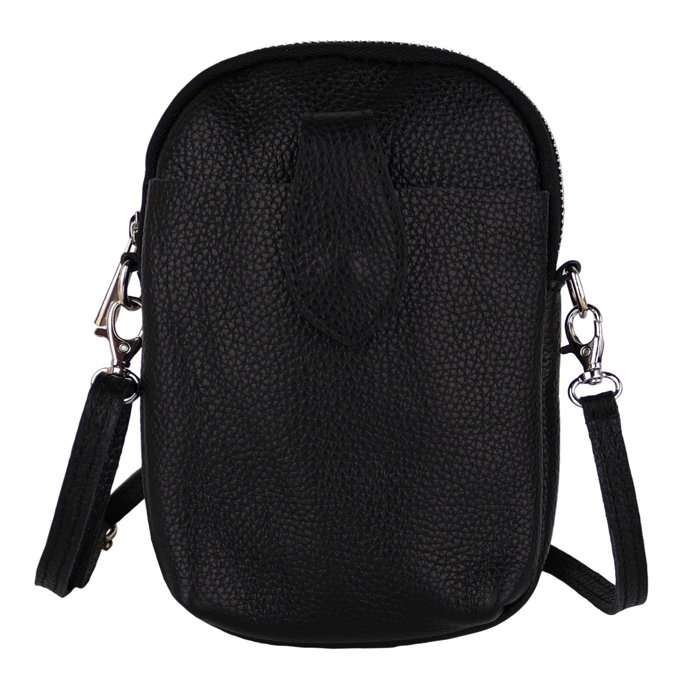 MIRROSI Handytasche Damen Kleine Umhängetasche aus Echtleder Made in Itlay (ca. 14x21x3cm), Mini Handytasche zum Umhängen, Handy Tasche