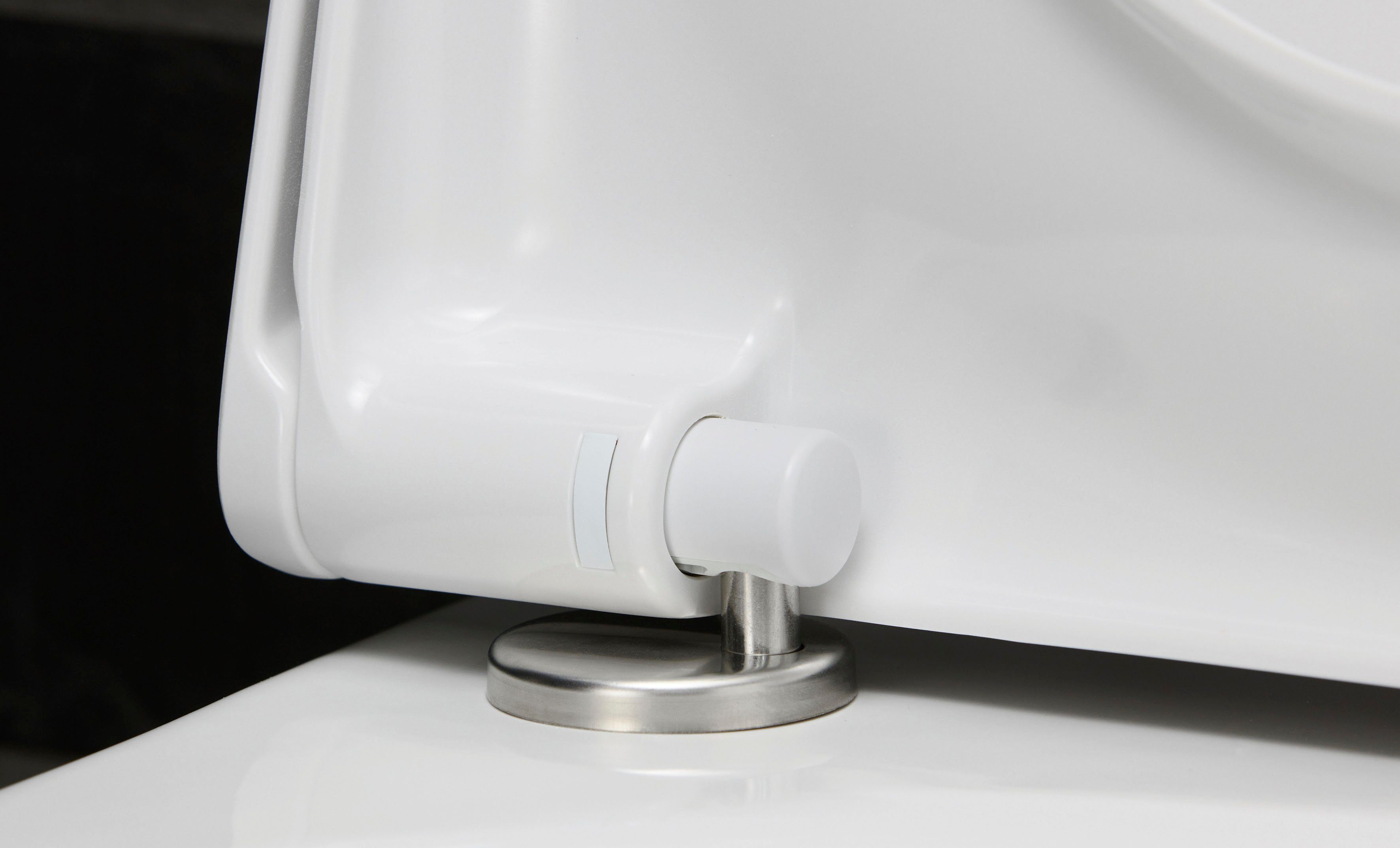 Duravit WC-Sitz »Universal mit Absenkautomatik«, Toilettendeckel, Klobrille  eckig, aus Urea-Duroplast, Edelstahlscharniere, Weiß online kaufen | OTTO