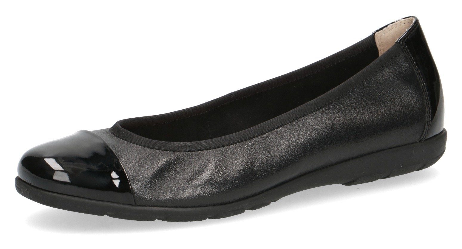 Caprice Ballerina Loafer, Slipper, Festtags Schuh mit Lack-Details