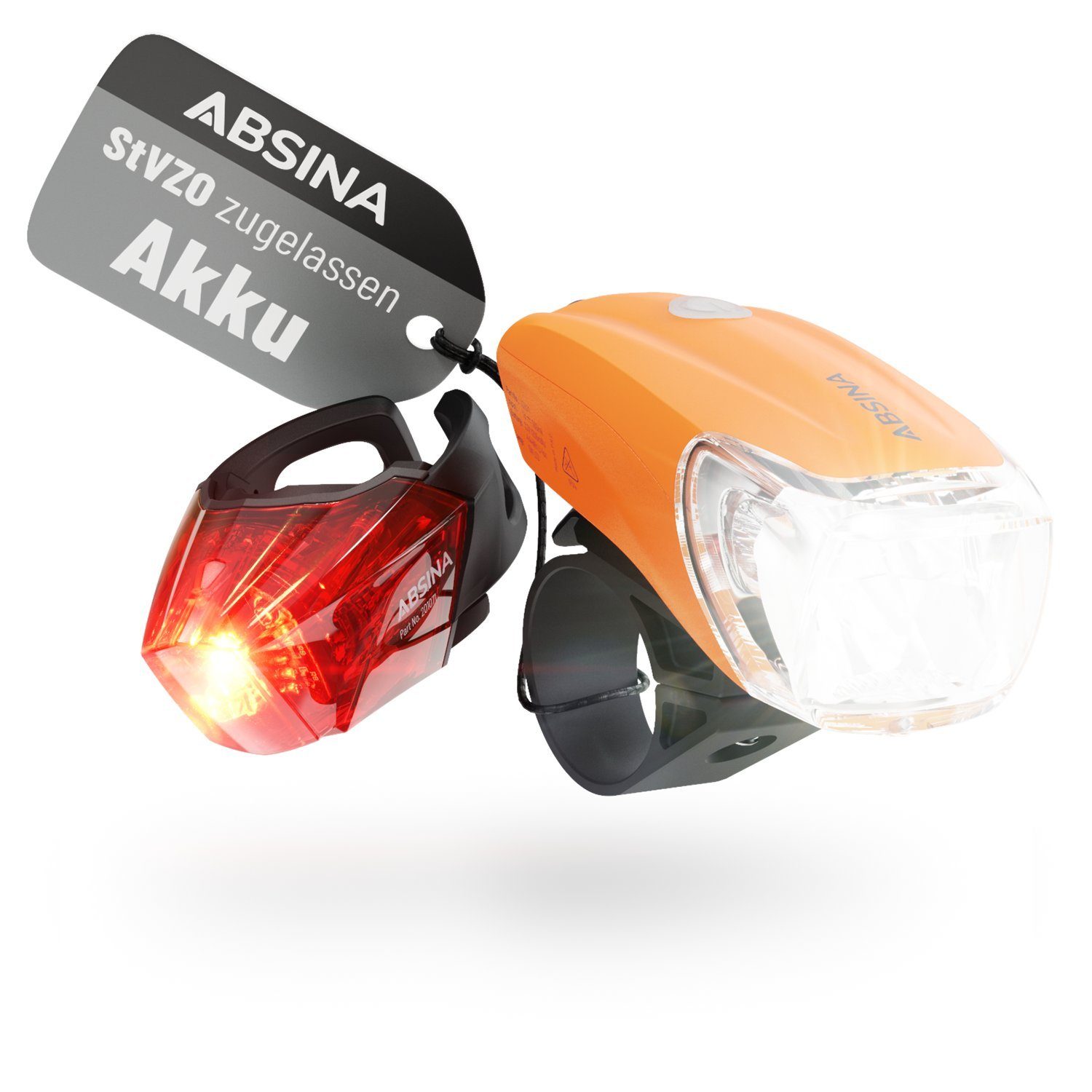 ABSINA Fahrradbeleuchtung »LED Fahrradlicht Set USB aufladbar - 100m  Reichweite, 180 Lumen & 50 Lux - Fahrradbeleuchtung Set StVZO zugelassen -  Kinderfahrrad Lichter LED Set, Fahrradlicht Kinder, Fahrradlampe Lichtset«  online kaufen | OTTO