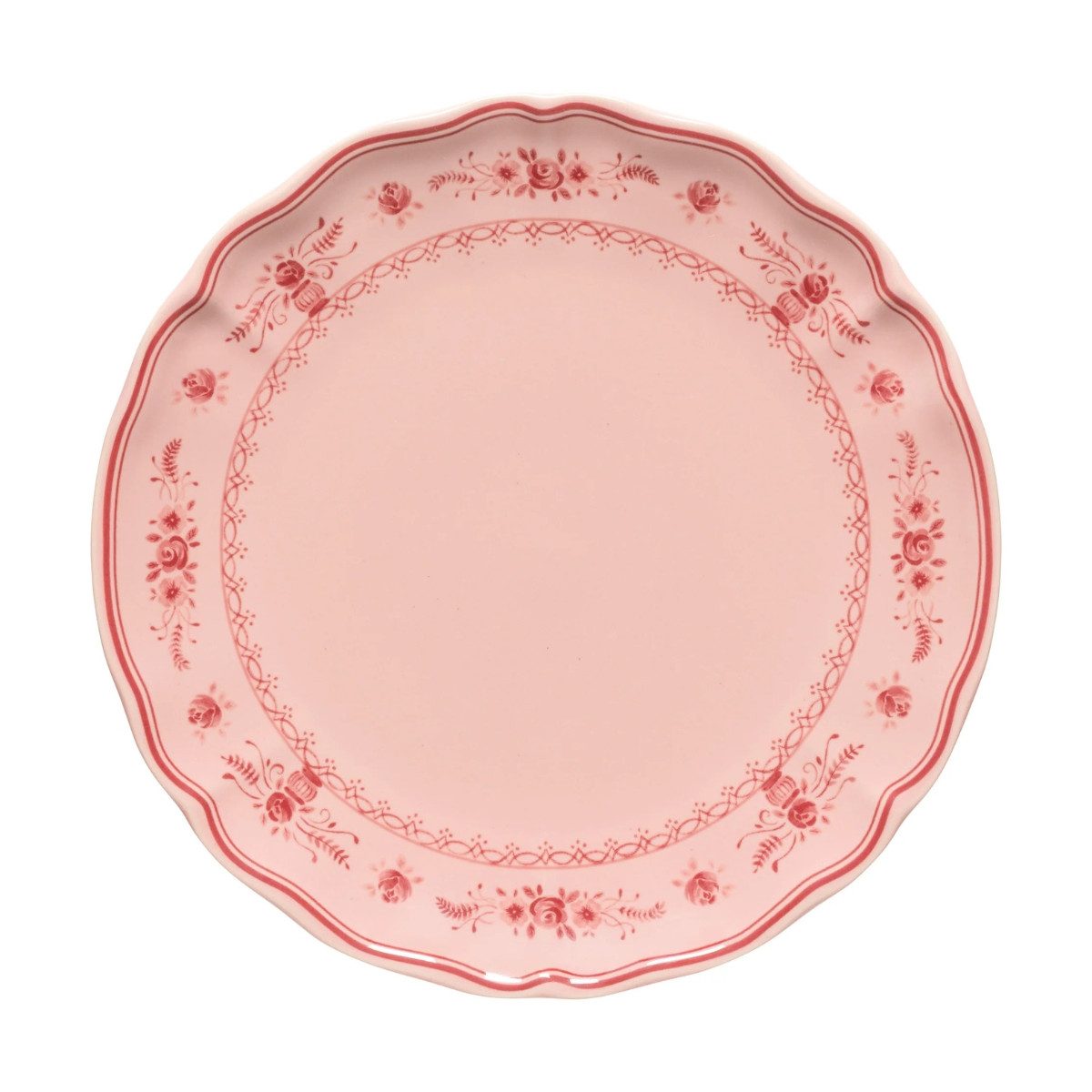 Costa Nova Teller Vila, Rosa-Rot, 27 cm, Costa Nova, (1 St), ⌀ ca. 27 cm, Höhe ca. 2,6 cm
