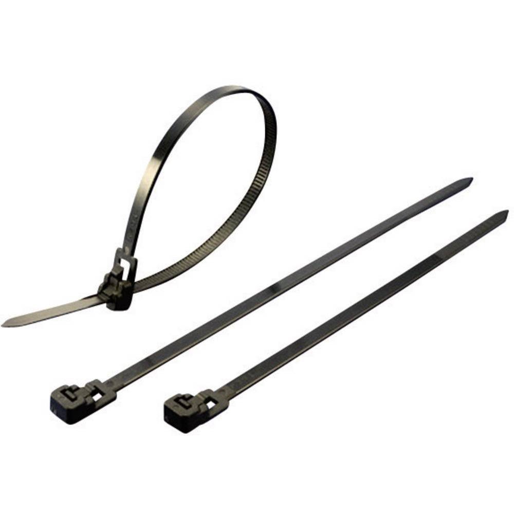 TRU COMPONENTS Kabelbinder Wiederöffnungsbinder 1592808 Lösbar