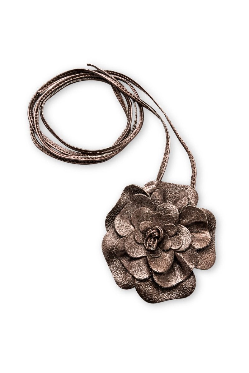 VIDO jewelry & more Dirndlschürze Bindegürtel - BLUME - leo, kupfer