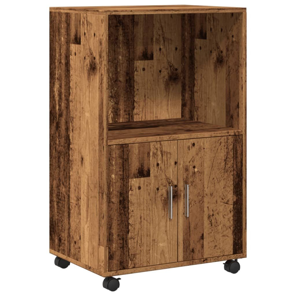 vidaXL Sideboard Rollschrank Altholz-Optik 55x40x91 cm günstig online kaufen