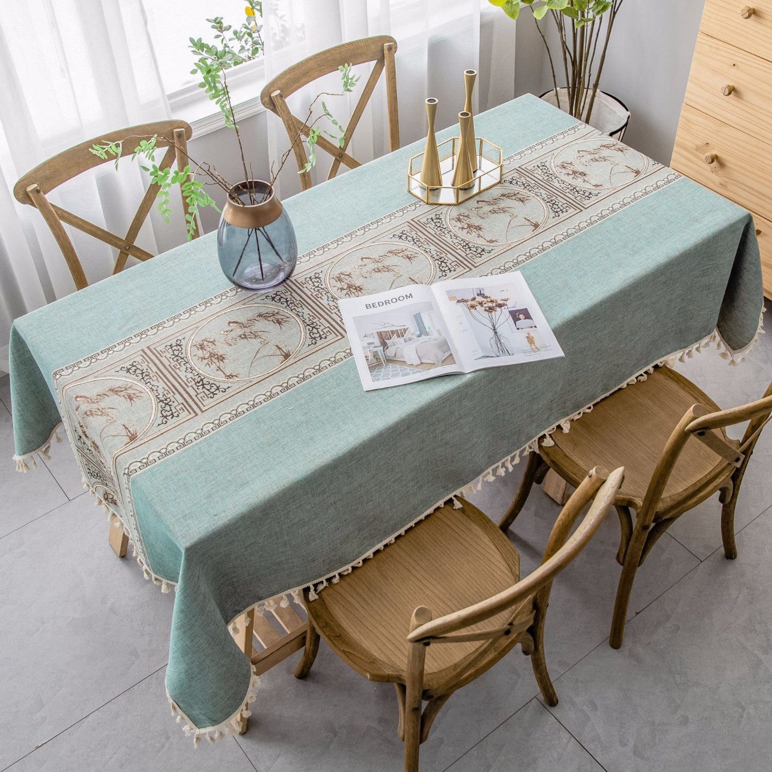 BYSURE Tischdecke (1-tlg), Tischdecke Leinen Boho günstig online kaufen