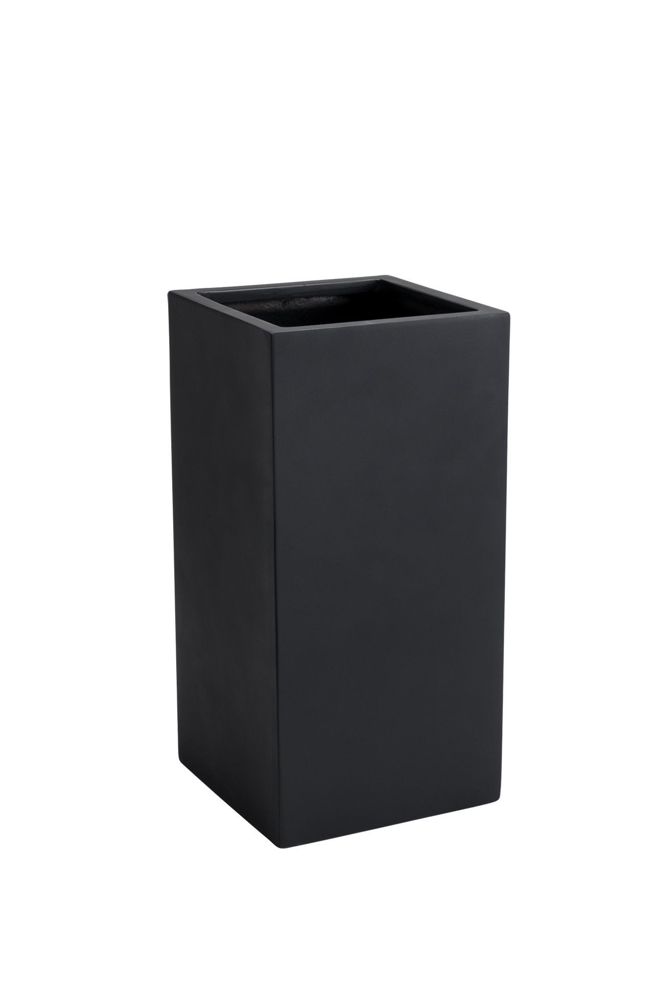 VIVANNO Pflanzkübel Fiberglas BLOCK Säule - Anthrazit Matt (1 St), 30x30x60 cm