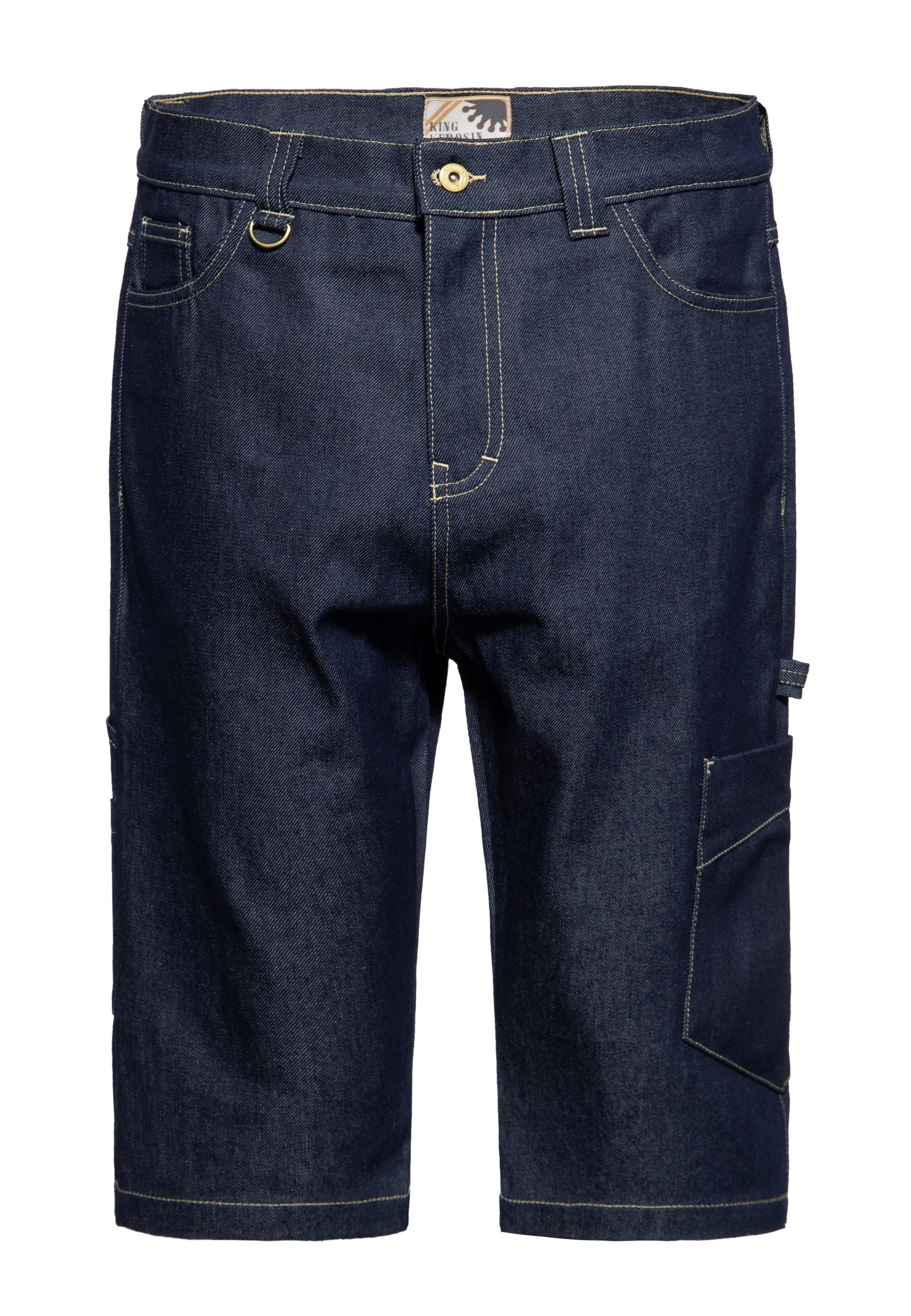 KingKerosin Jeansshorts aus robustem Denim