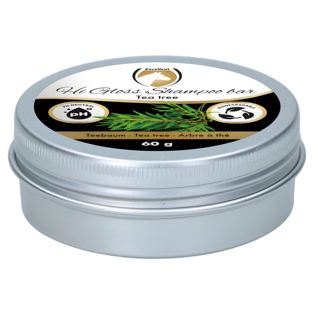 Excellent Horse Pferdebürste Hi Gloss Shampoo Bar Teebaum 60 g