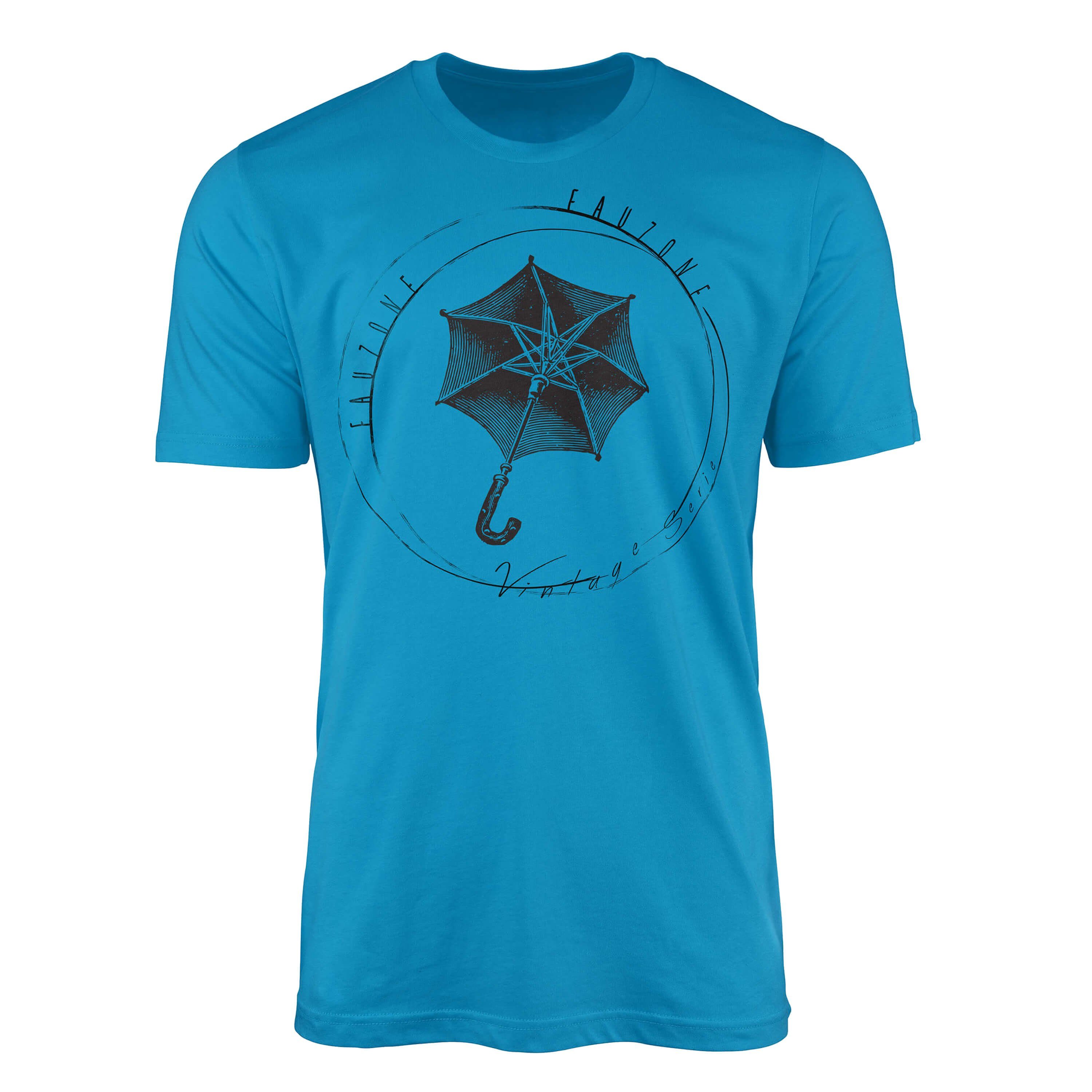Sinus Art T-Shirt Vintage Regenschirm Herren Atoll T-Shirt