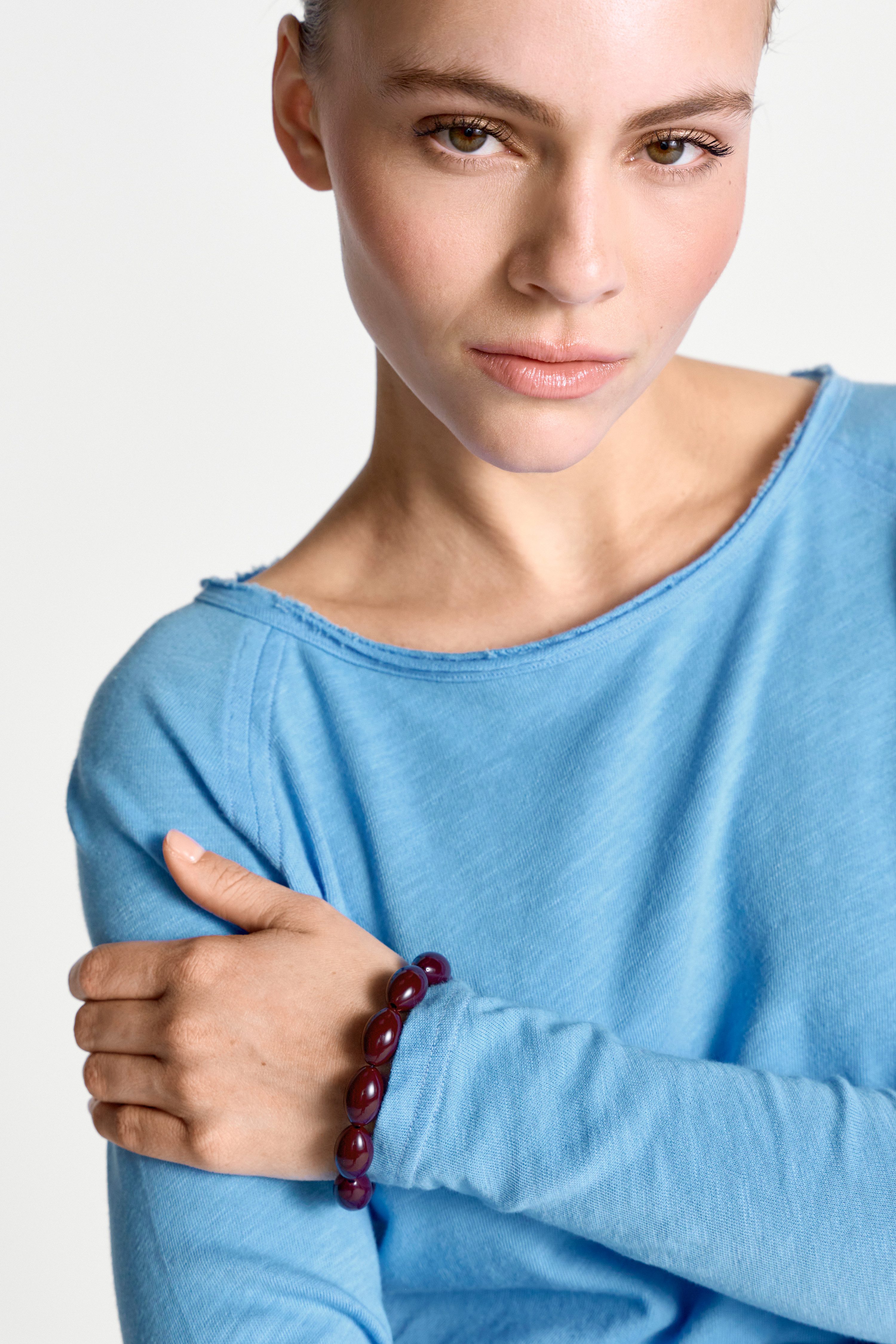 RICHROYAL Langarmshirt 2409 O HJ LS mit offener Ausschnittkante und Saum günstig online kaufen