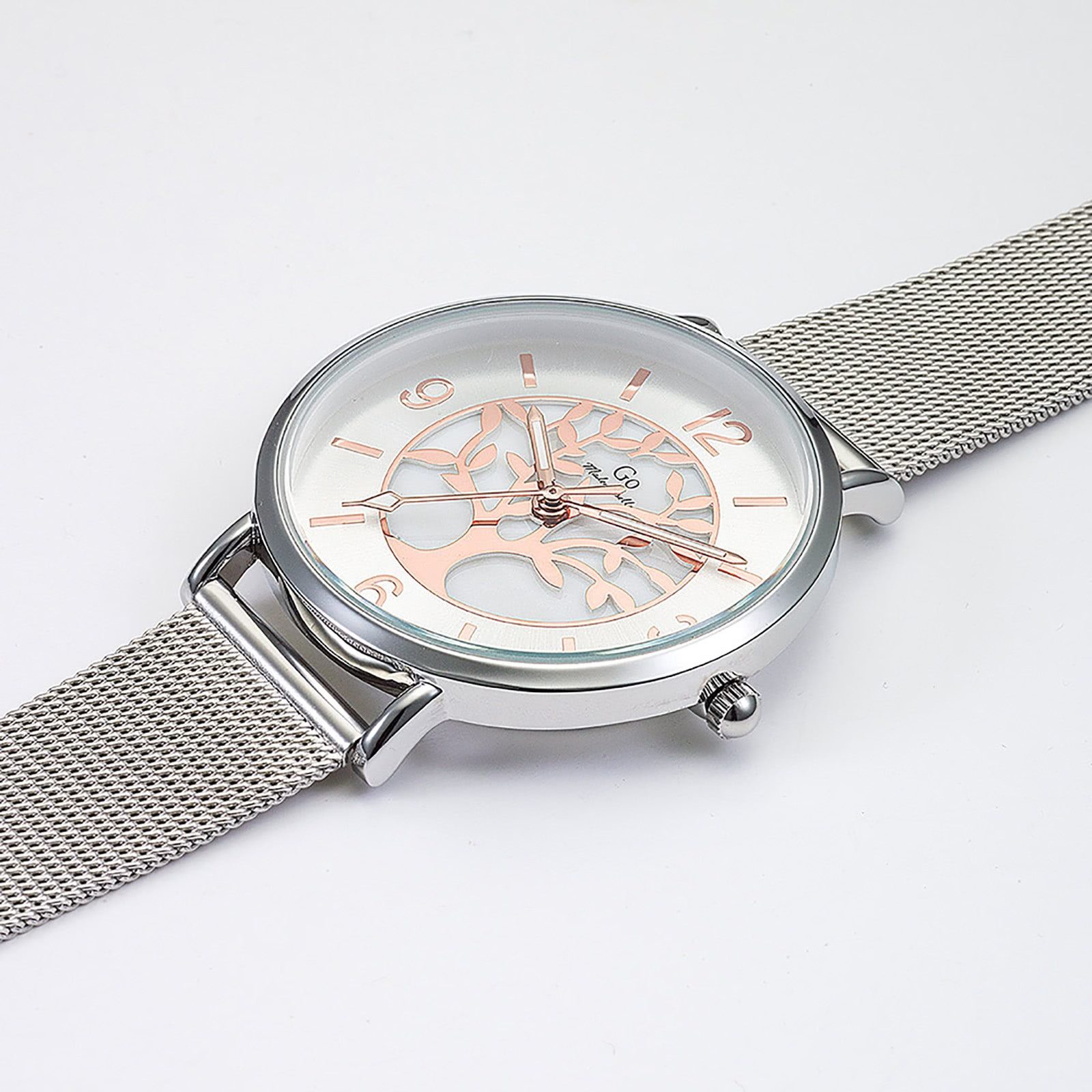 Girl Only Quarzuhr Girl Only Damenuhr Edelstahl silber, (Analoguhr), Damenuhr GO silber, mittel (ca. 36mm) Edelstahlarmband, Elegant-Style